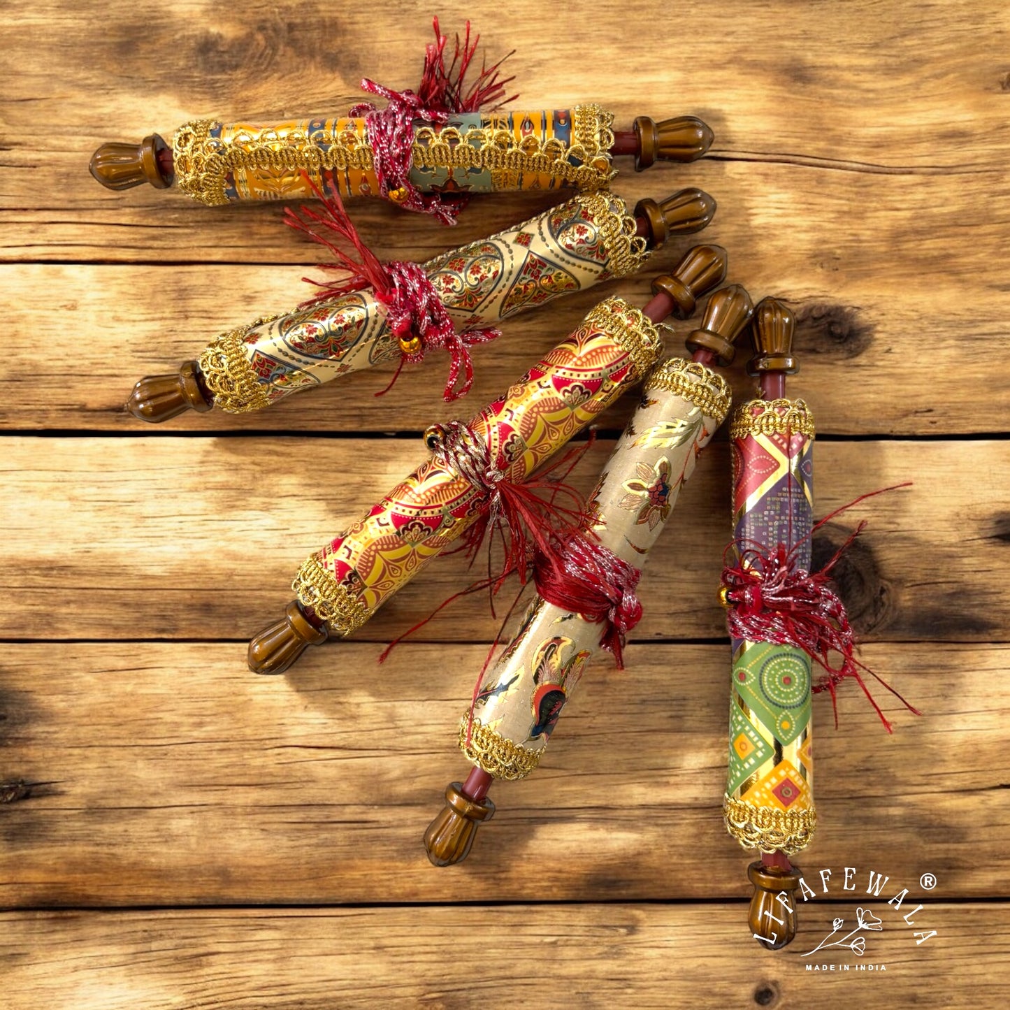 LIFAFEWALA Shahi Farman Scroll Envelopes | Royal Roll Money Covers for Weddings, Birthdays & Engagements (Pack of 20–200)