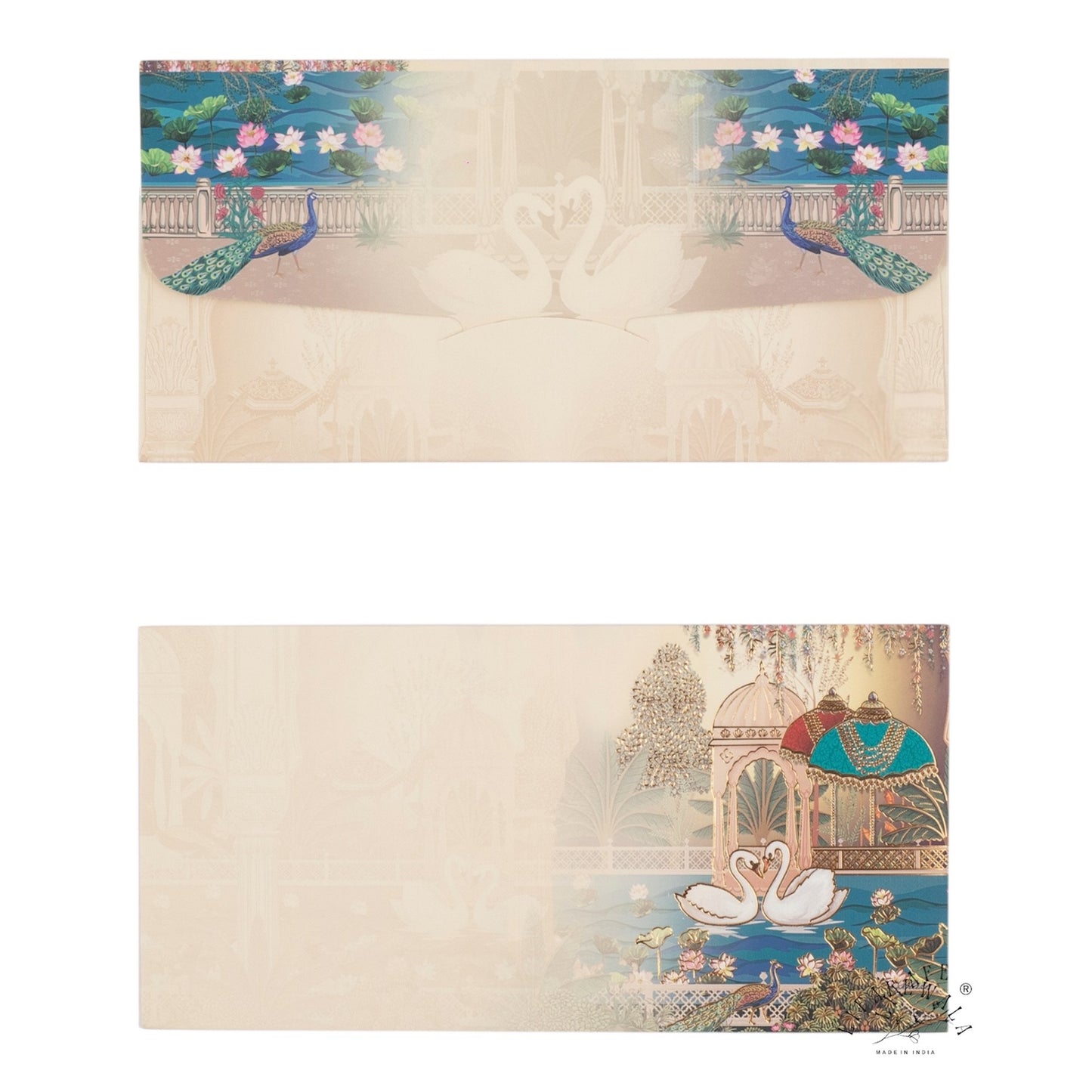 Exclusive Gold Foil Shagun Lifafa | LIFAFEWALA Matte Cream Money Envelopes (Pack of 20–200)