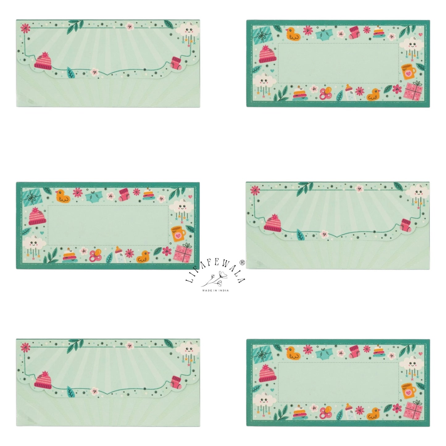 Kids Birthday & Baby Shower Gift Envelopes | LIFAFEWALA (Pack of 20–200, Multicolor)