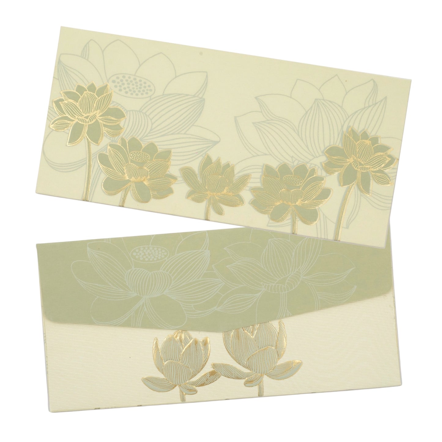 Floral Pastel Green Money Envelopes | LIFAFEWALA Shagun Lifafa (Pack of 20–200)