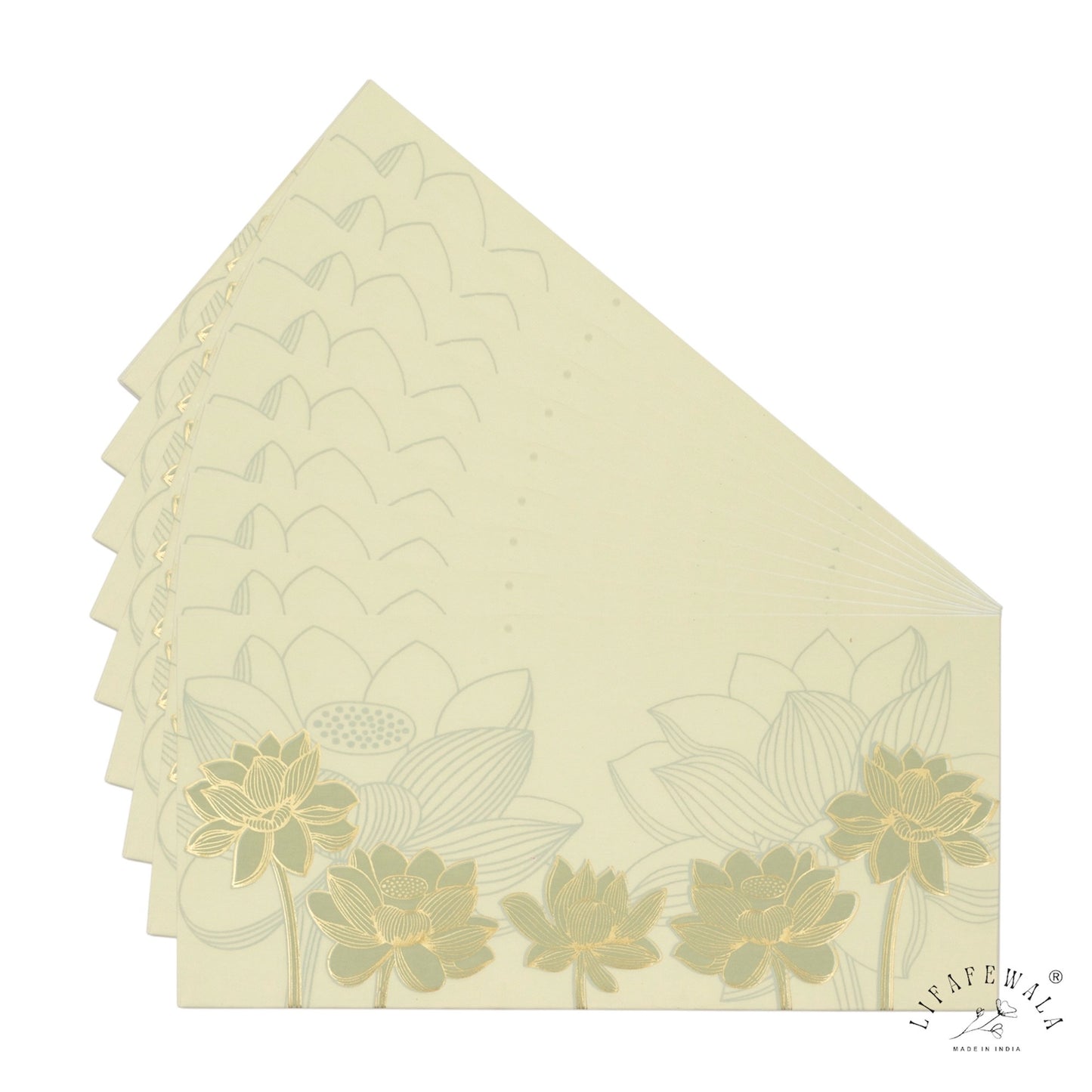 Floral Pastel Green Money Envelopes | LIFAFEWALA Shagun Lifafa (Pack of 20–200)