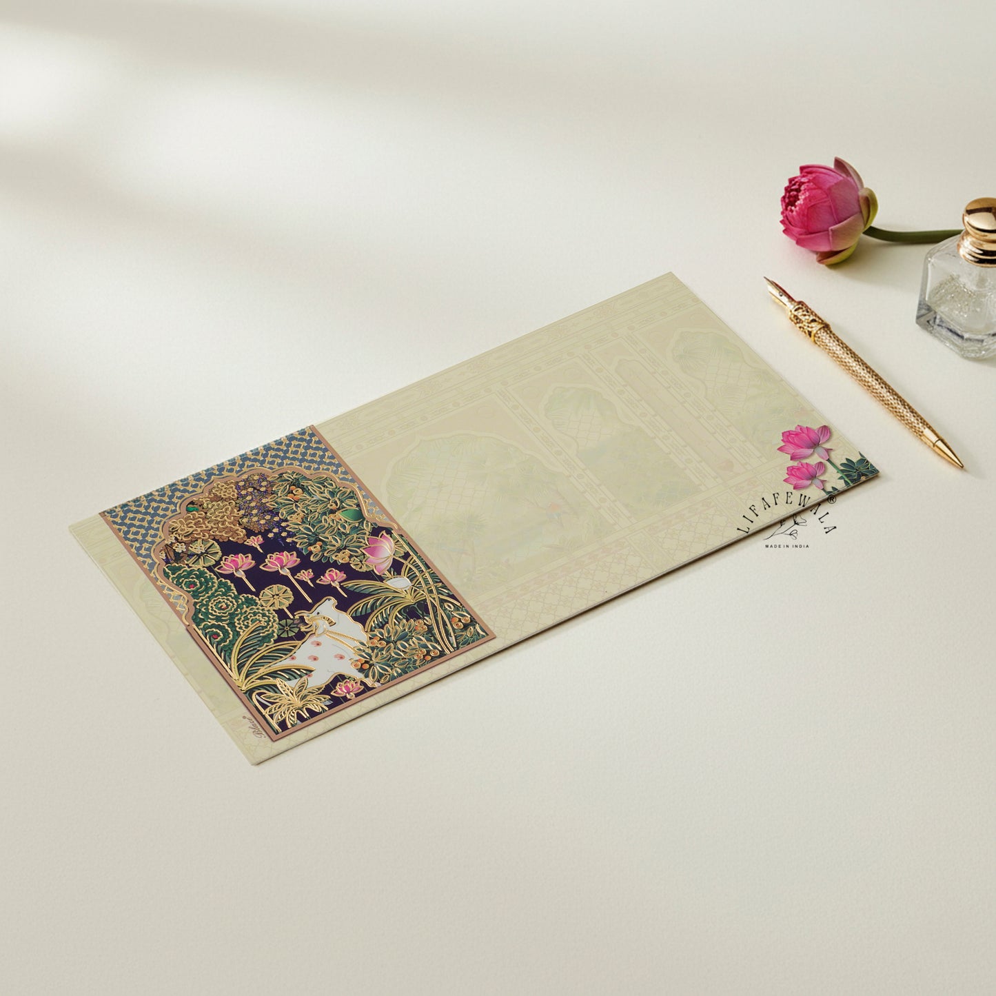 Pichwai Art Cow Design Shagun Envelopes by LIFAFEWALA