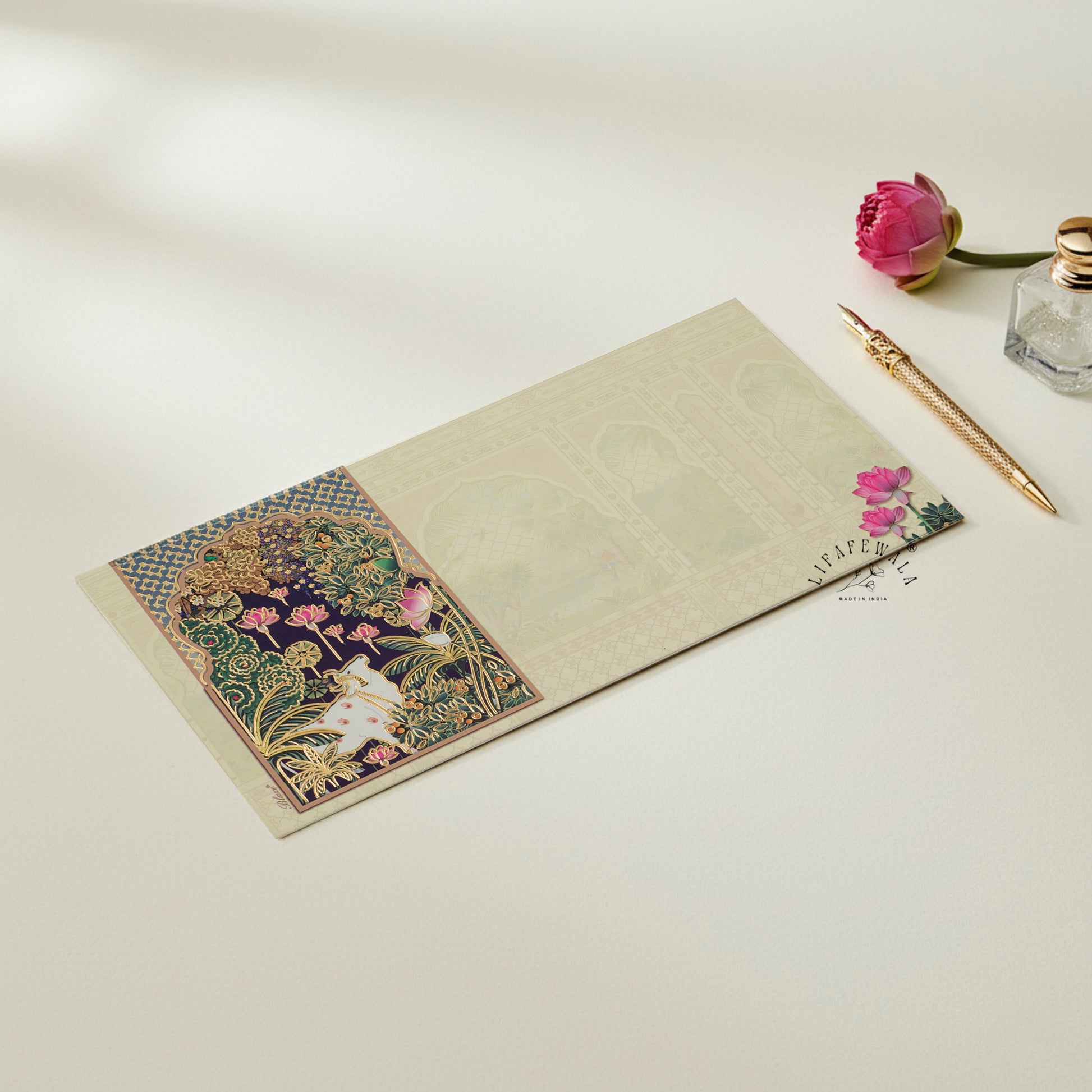 Pichwai Art Cow Design Shagun Envelopes by LIFAFEWALA