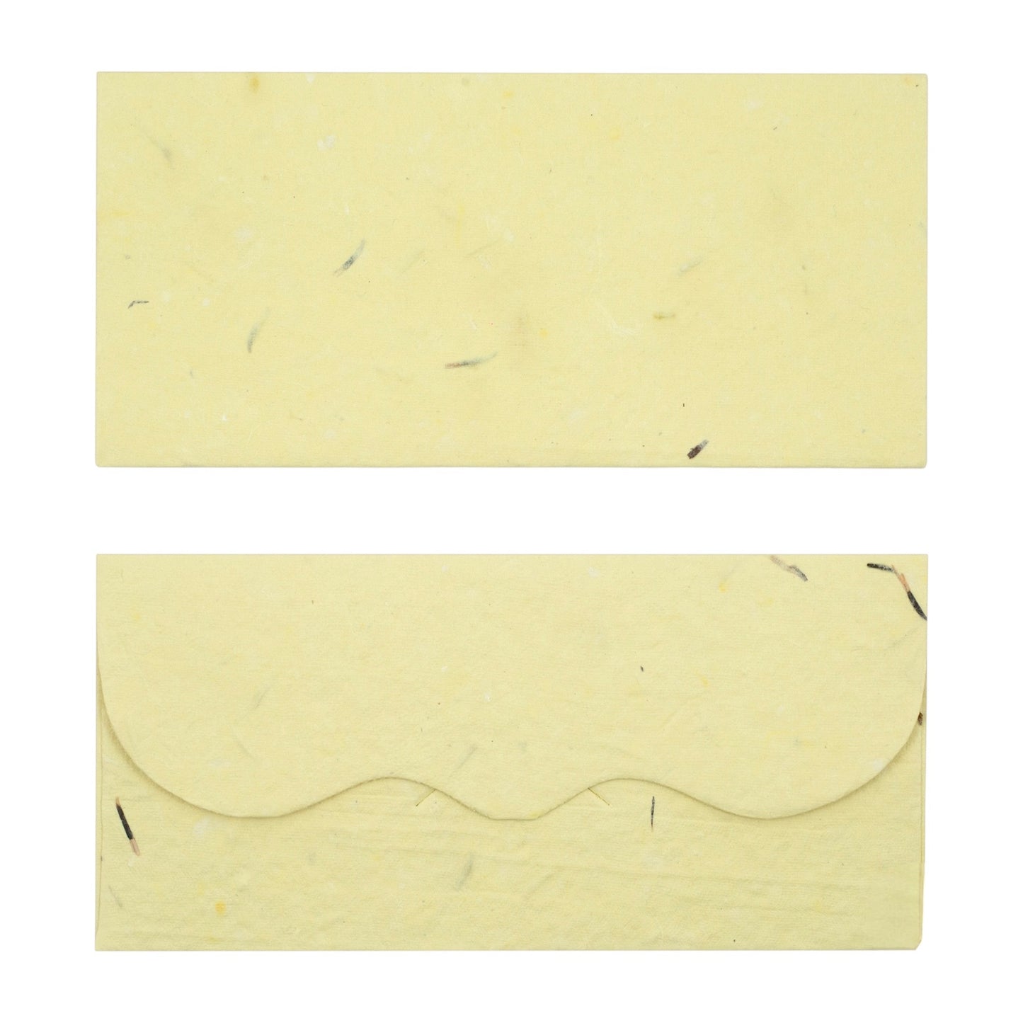 Plantable Yellow Handmade Recycled Paper Envelope