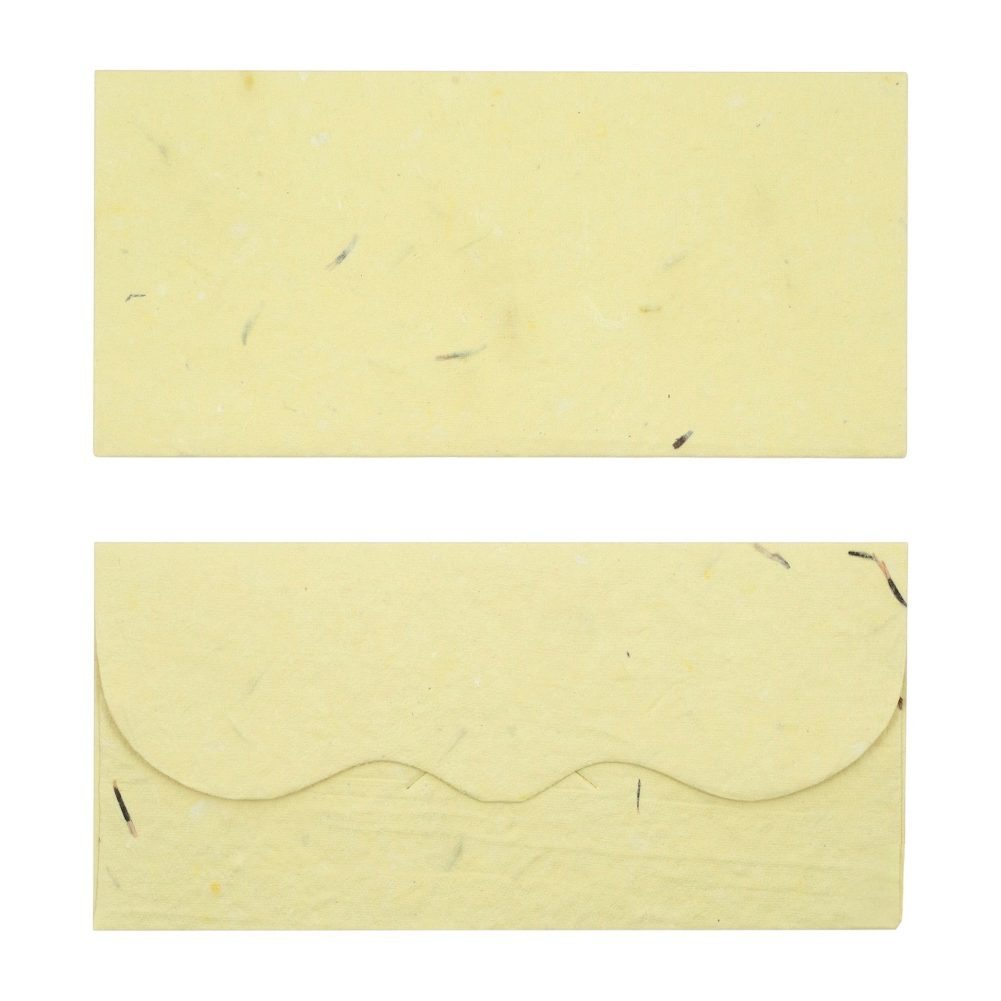 Plantable Yellow Handmade Recycled Paper Envelope