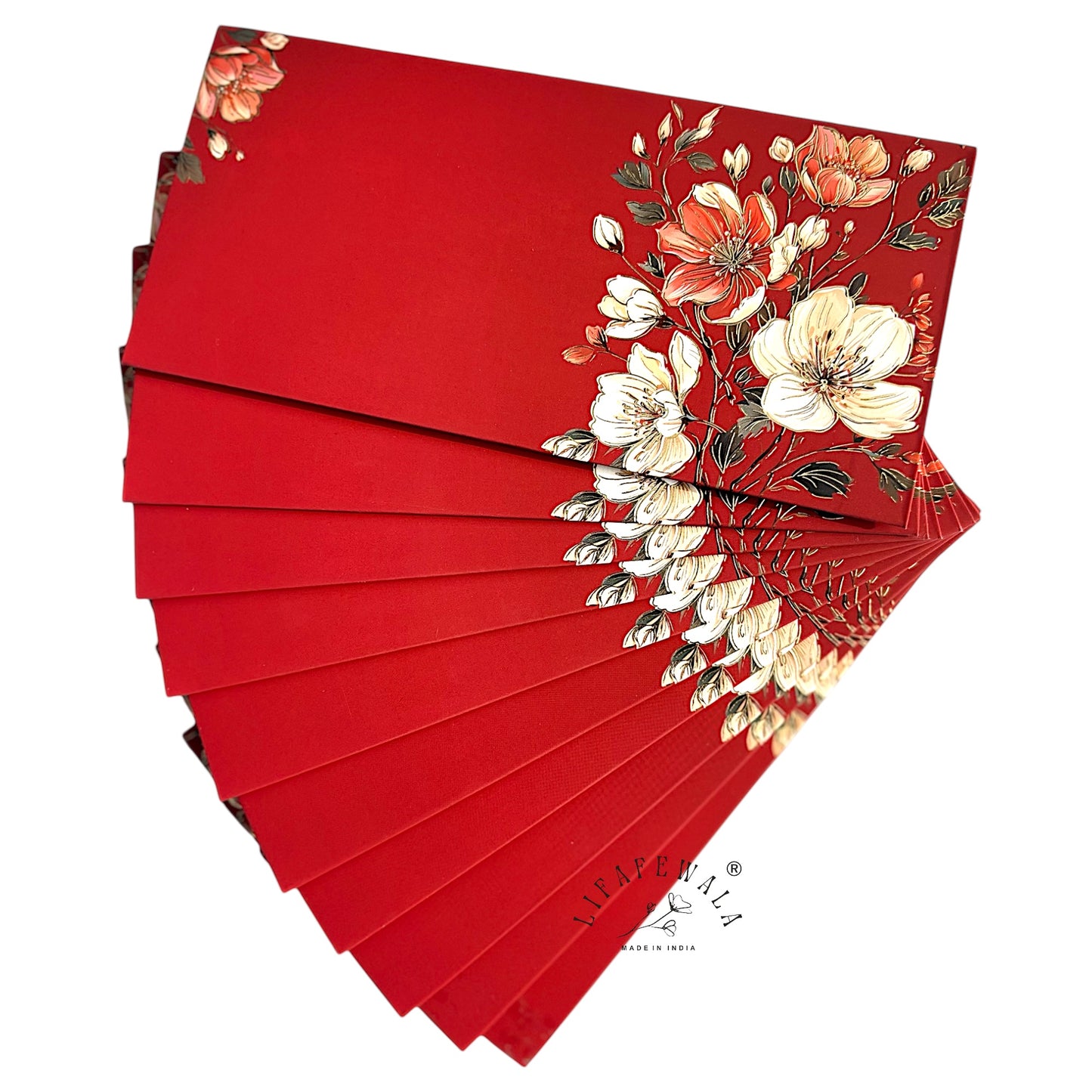 Premium Red Velvet Wedding Gift Envelope