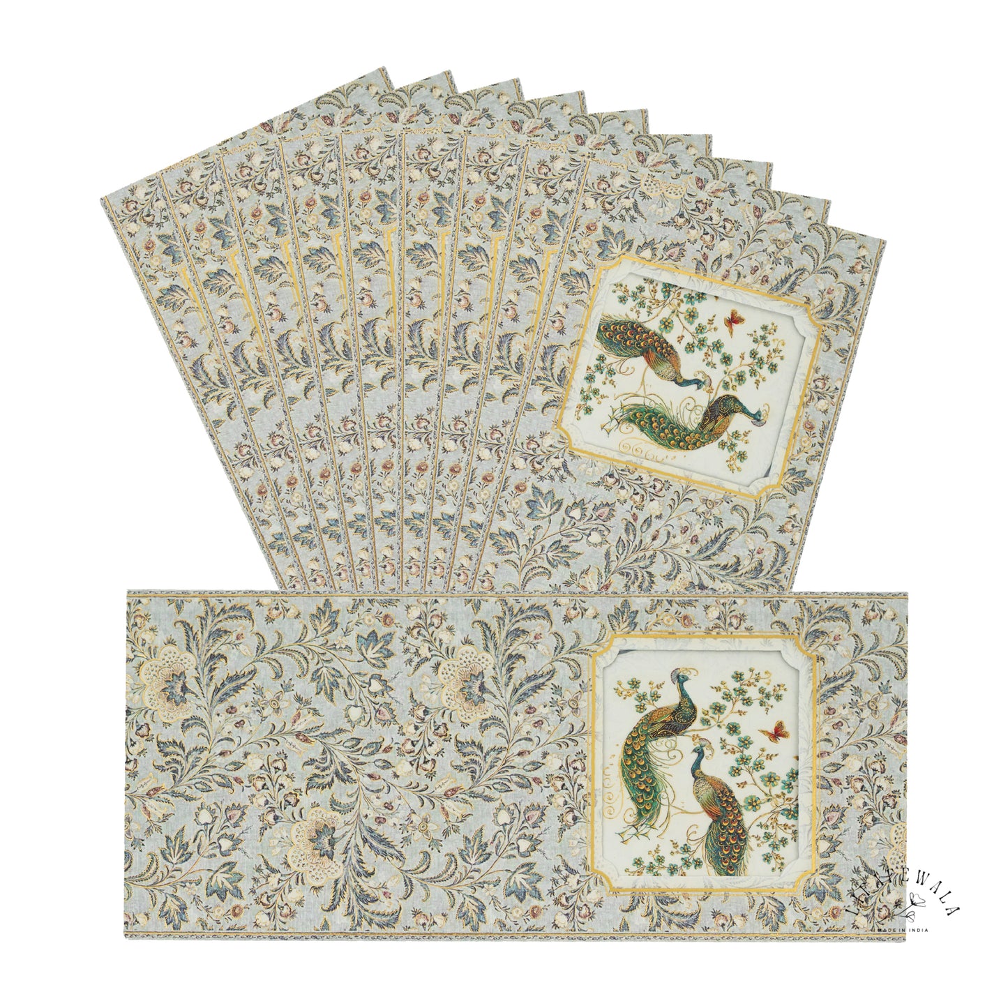 Premium Velvet Shagun Lifafa with Peacock Print