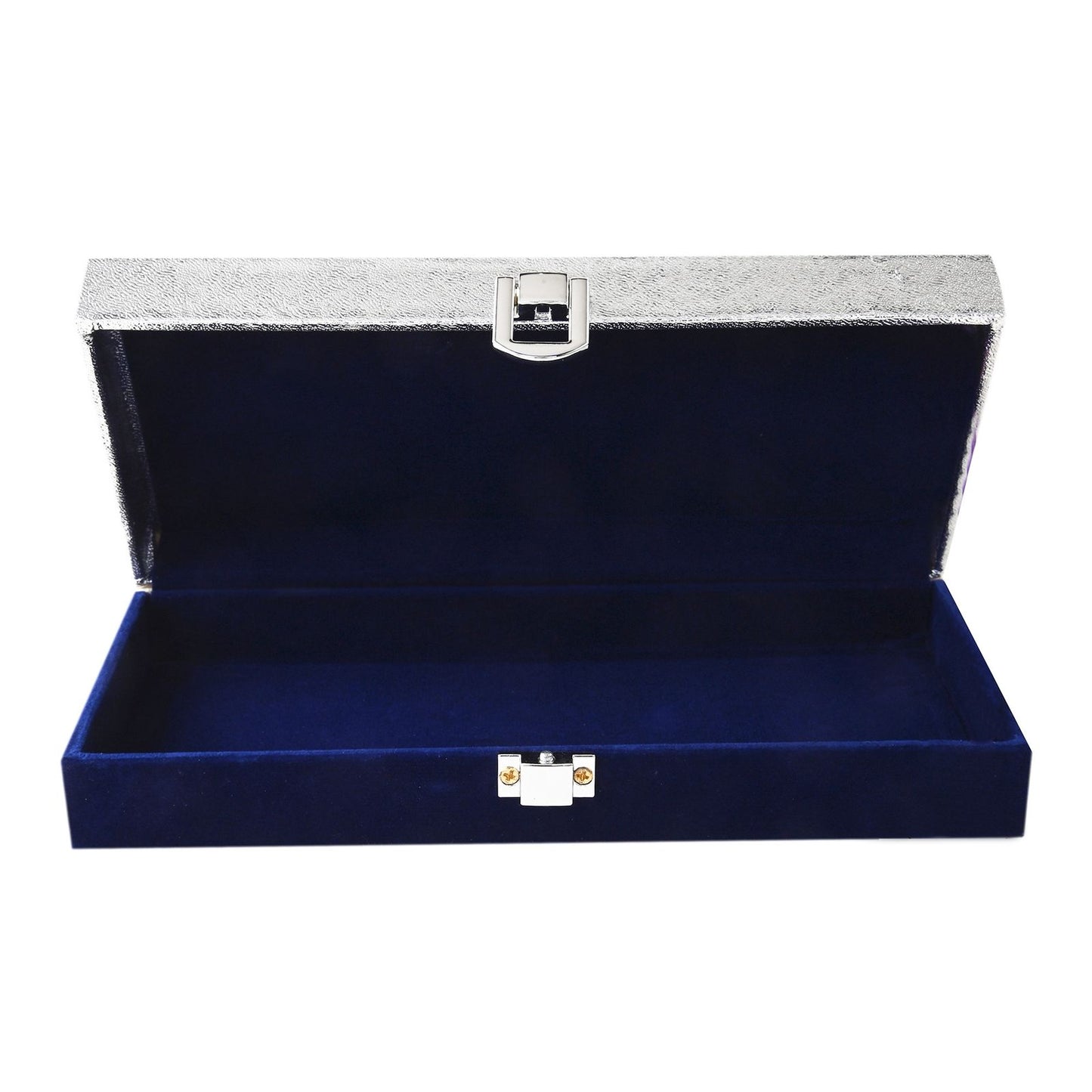 Rectangular Silver Shagun Cash Box with Spacious Interior – Wedding & Festive Gift Box