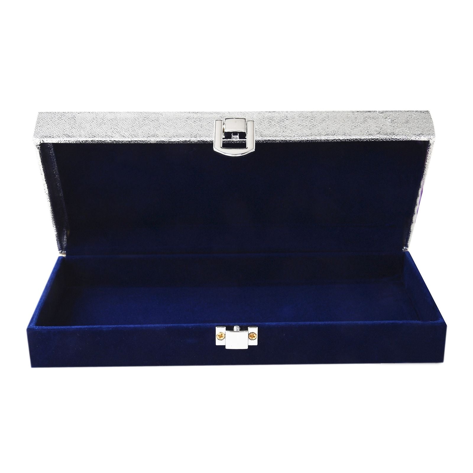 Rectangular Silver Shagun Cash Box with Spacious Interior – Wedding & Festive Gift Box