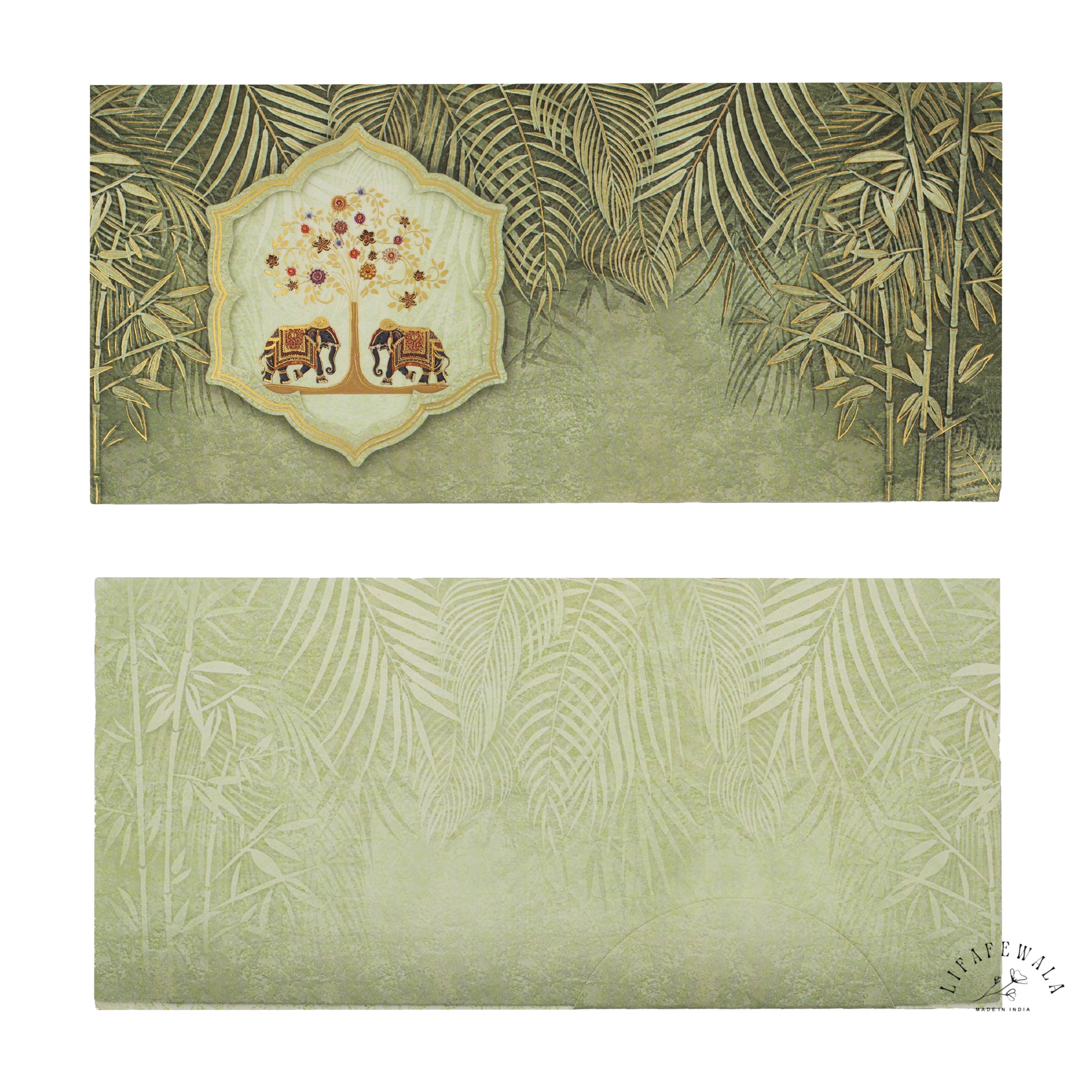 Royal Elephant Print Velvet Wedding Money Envelope