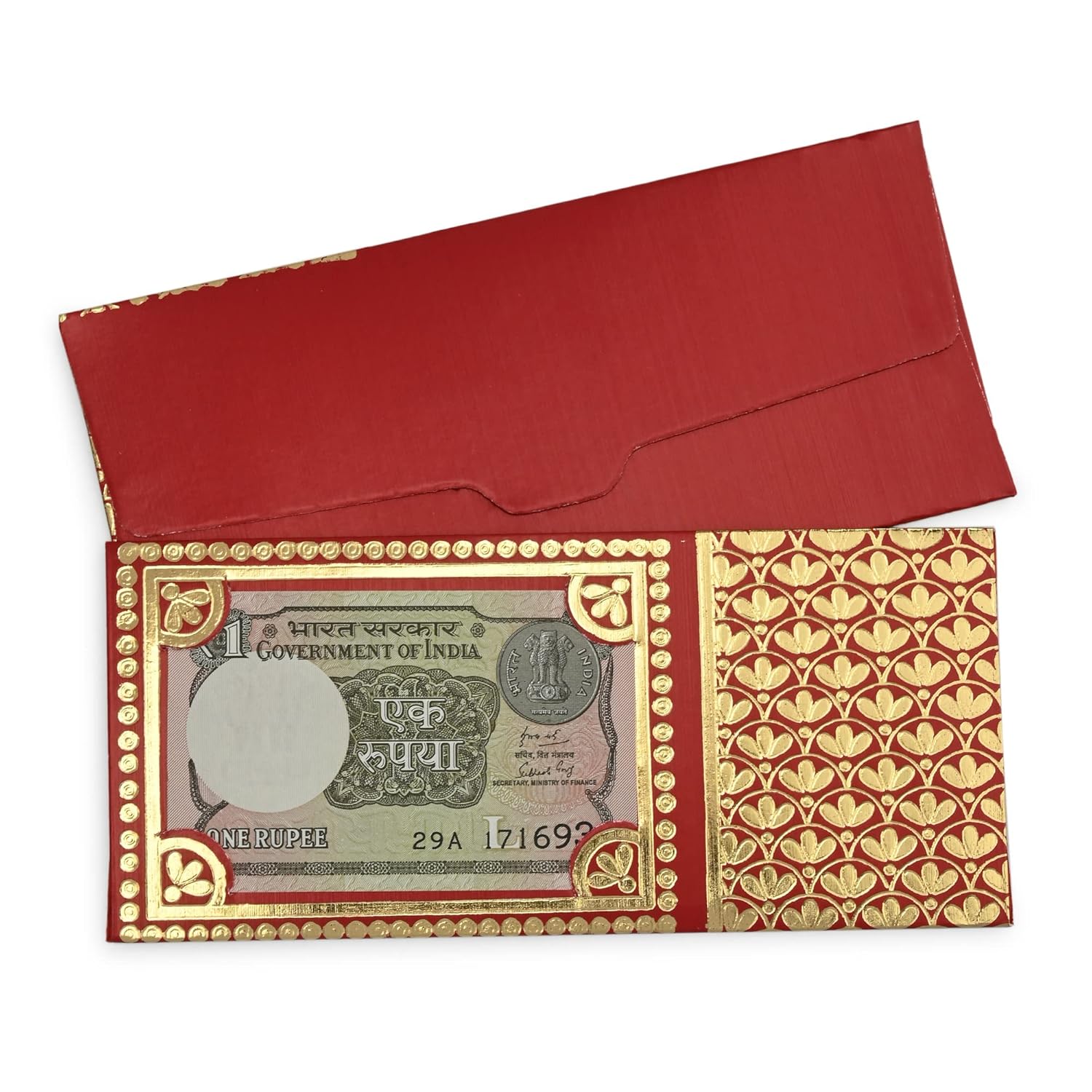 Traditional Shagun Lifafa with One Rupee Note Inside – Premium Quality