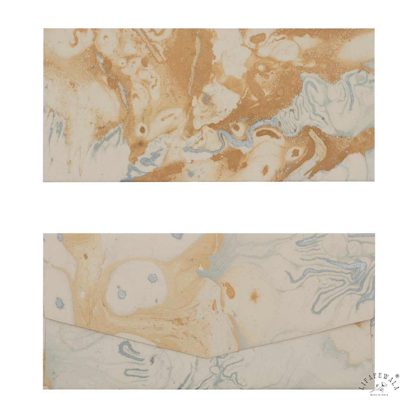 Eco Friendly Handmade Paper Envelopes | LIFAFEWALA (Cream Recycled, Pack of 20-200)