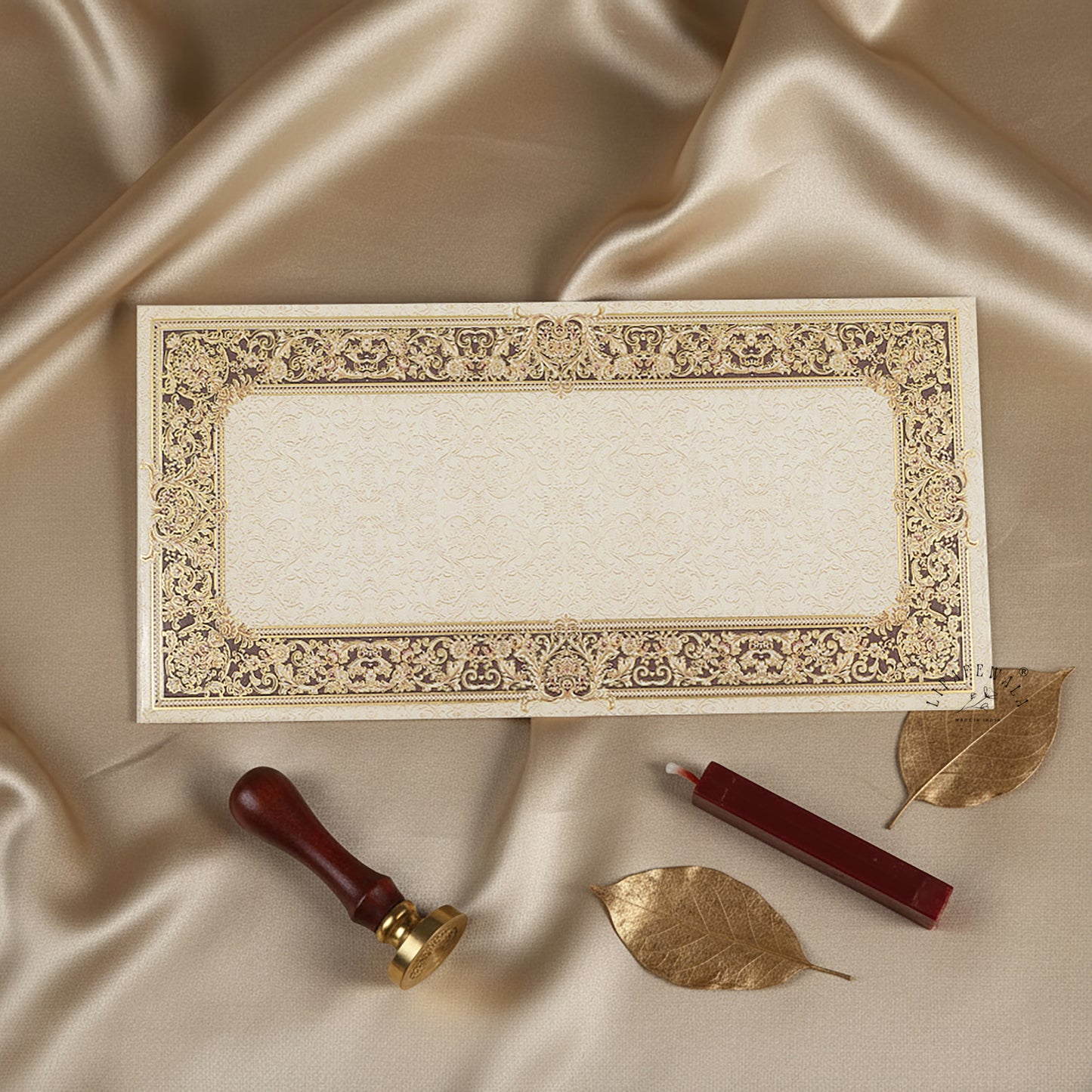 Floral Design Shagun Envelopes – Velvet Finish Gold Foil & UV Tuck Flap Gift Covers | Lifafewala