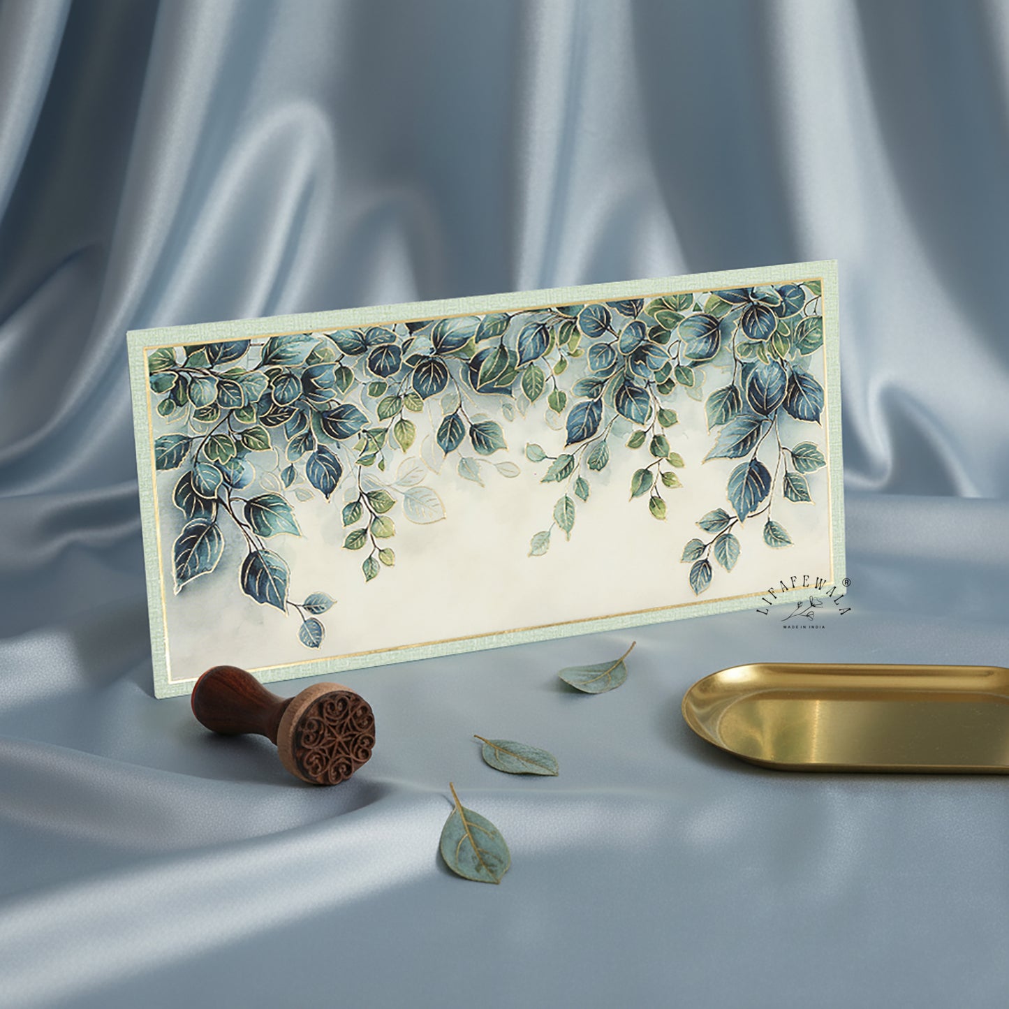 Premium Floral Shagun Envelopes – Velvet Feel Gold Foil & Embossed UV with V-Shaped Flap | Lifafewala