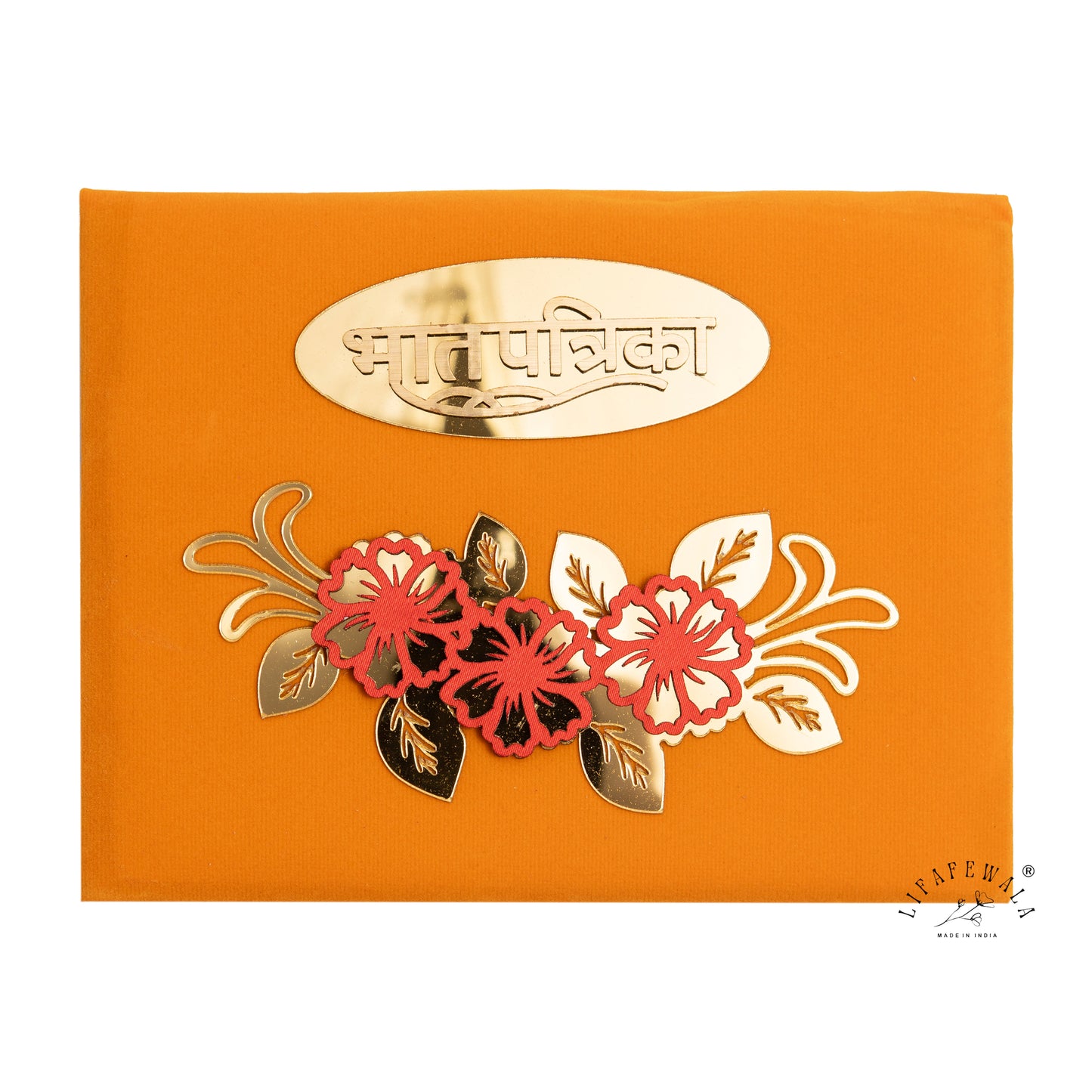 Lifafewala Premium & Traditional Bhat Patrika for Auspicious Wedding Invites |Pack of 1 | (Yellow)