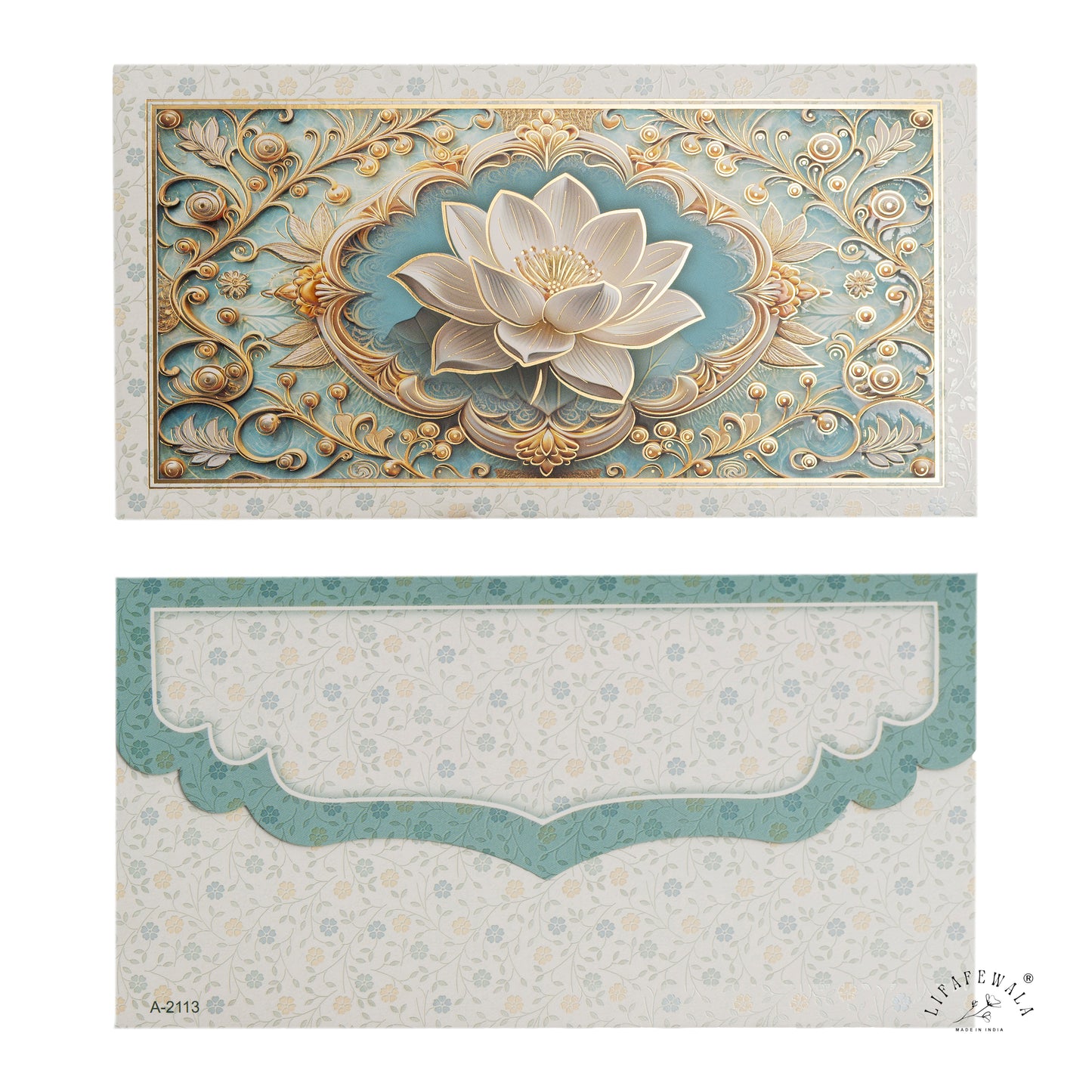 Premium Big Floral Design Shagun Envelopes – Stylish 3D Pop Up in Matte Finish with Gold Foil & UV | Lifafewala