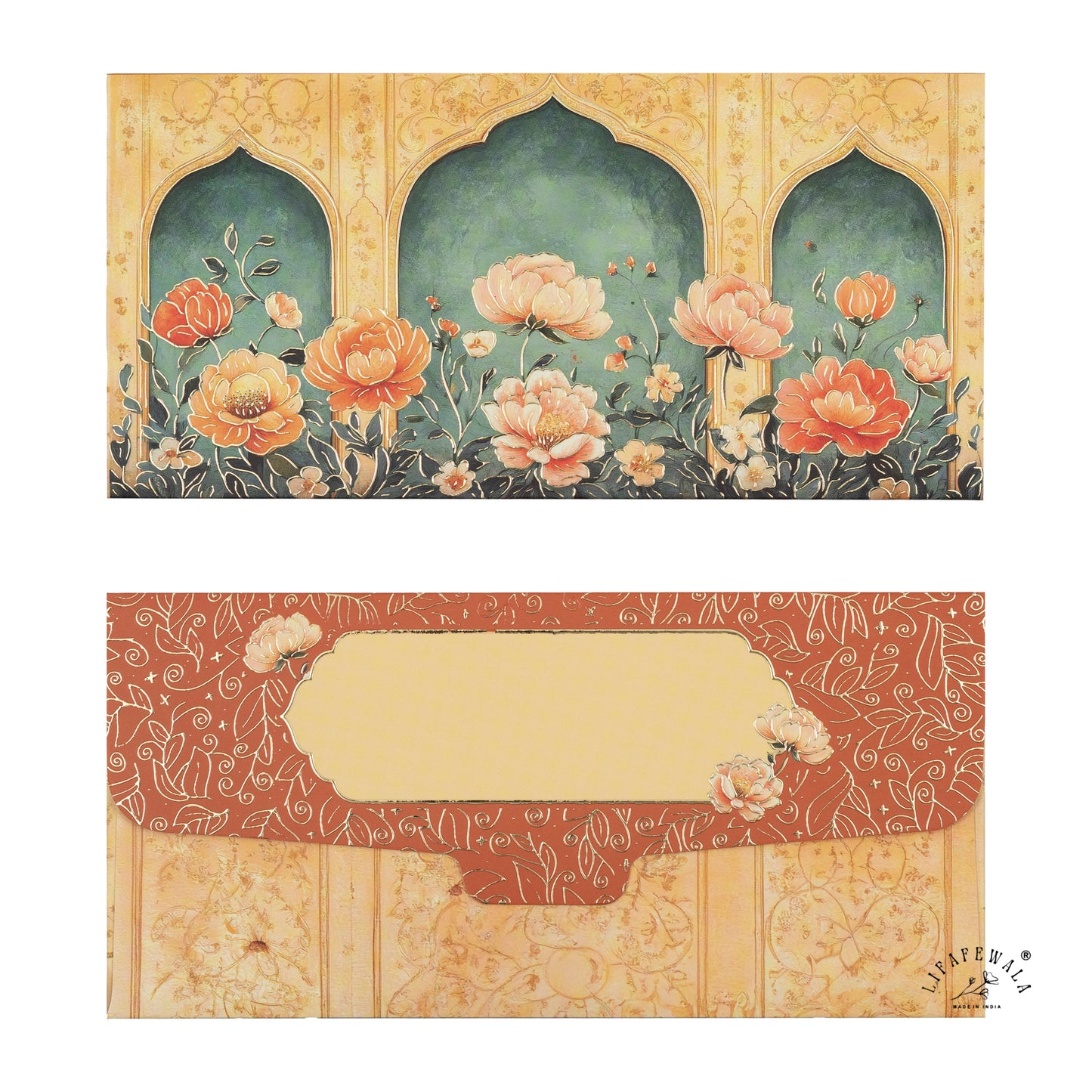 Colourful Designer Shagun Envelopes – Matte Finish Embossed Gold Foil Wedding Gift Covers | Lifafewala
