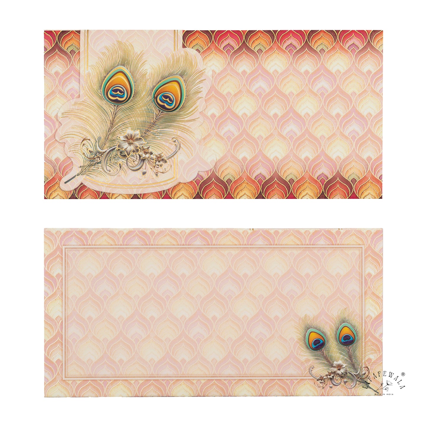 Premium Designer Shagun Envelopes – Stylish 2.5 Fold Matte Finish with Gold Foil & UV | Lifafewala