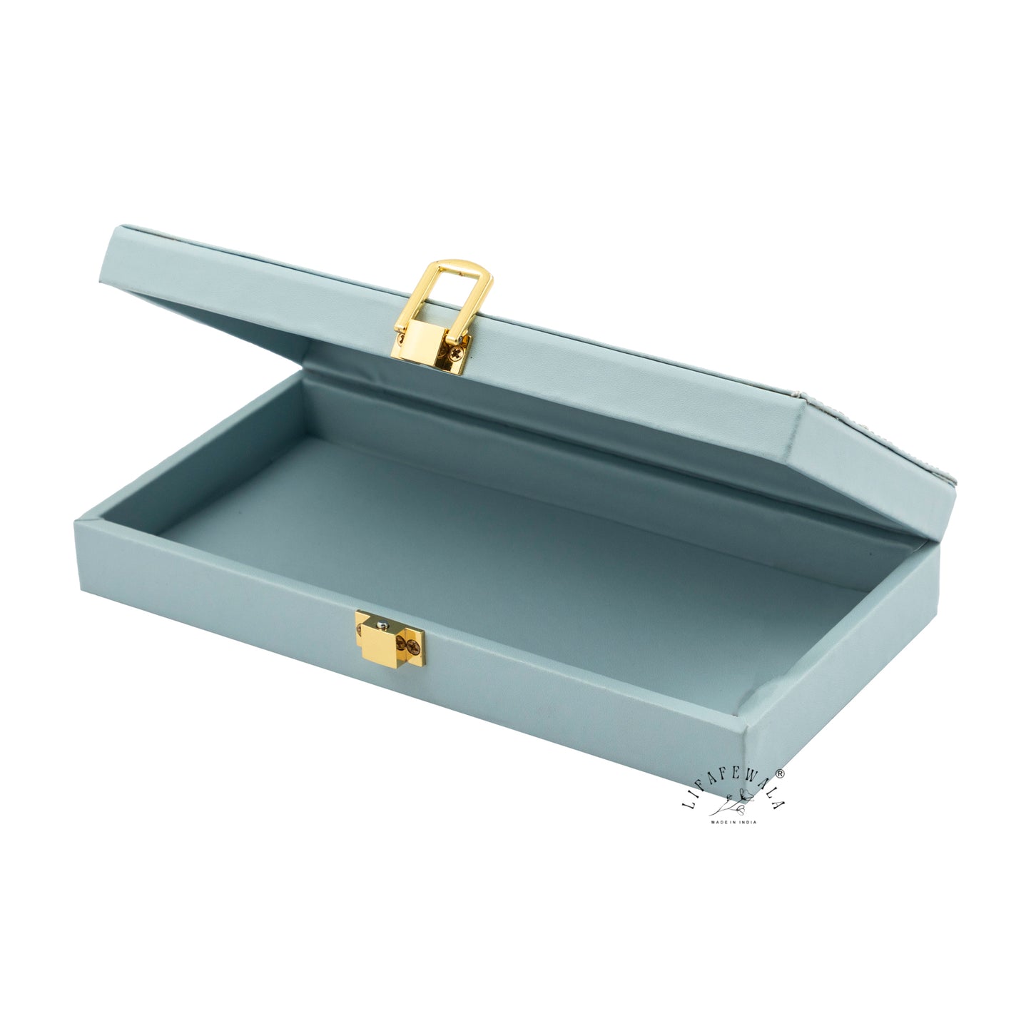 Decorative Pastel Blue Handcrafted Gaddi Box – Premium Shagun, Cash & Jewellery Gift Box | Lifafewala