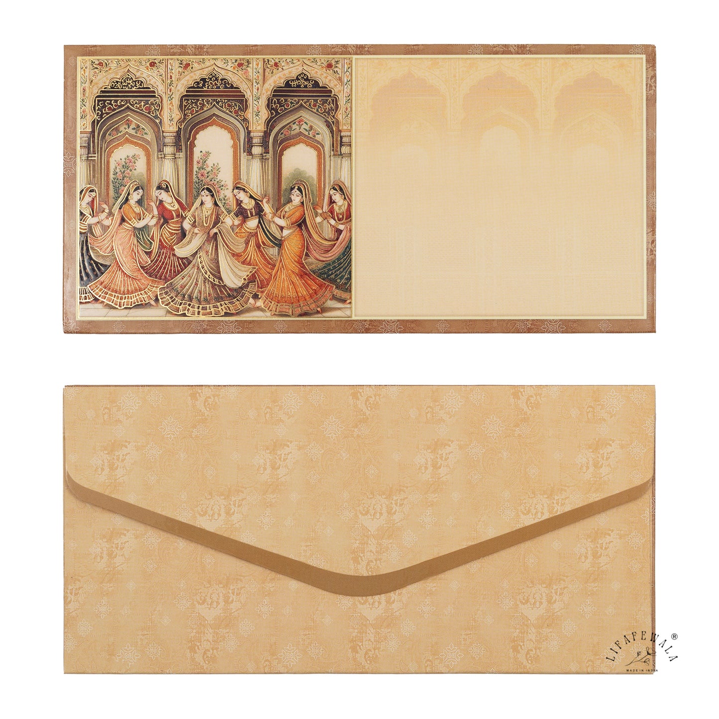 Designer Print Shagun Envelopes – Velvet Feel Gold Foil with UV Finish Wedding Gift Covers | Lifafewala