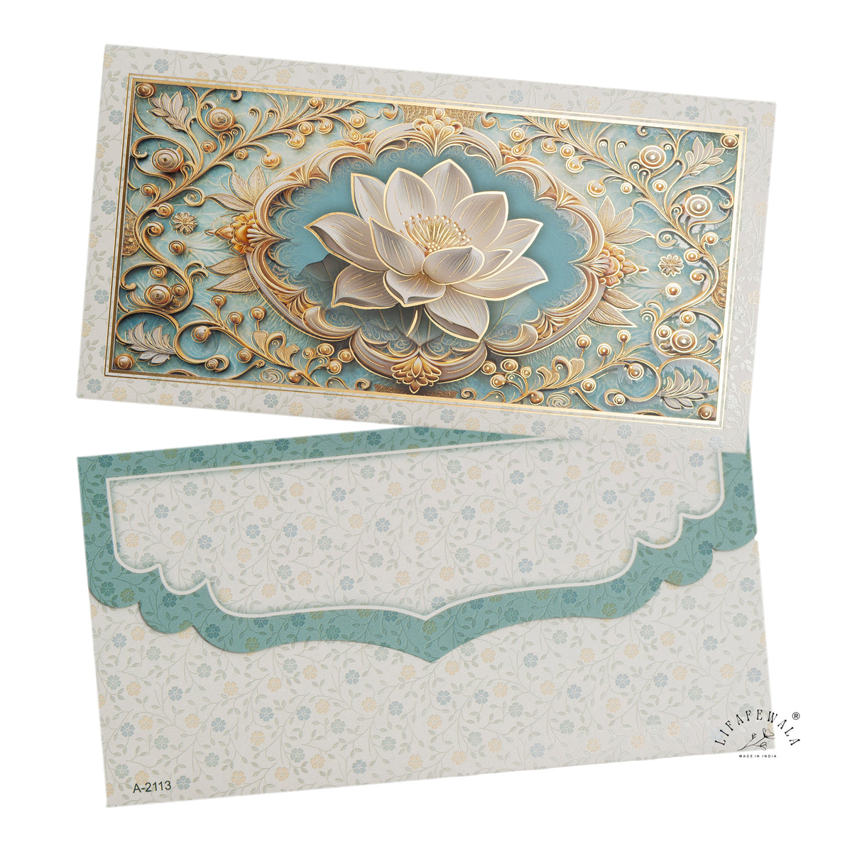 Premium Big Floral Design Shagun Envelopes – Stylish 3D Pop Up in Matte Finish with Gold Foil & UV | Lifafewala