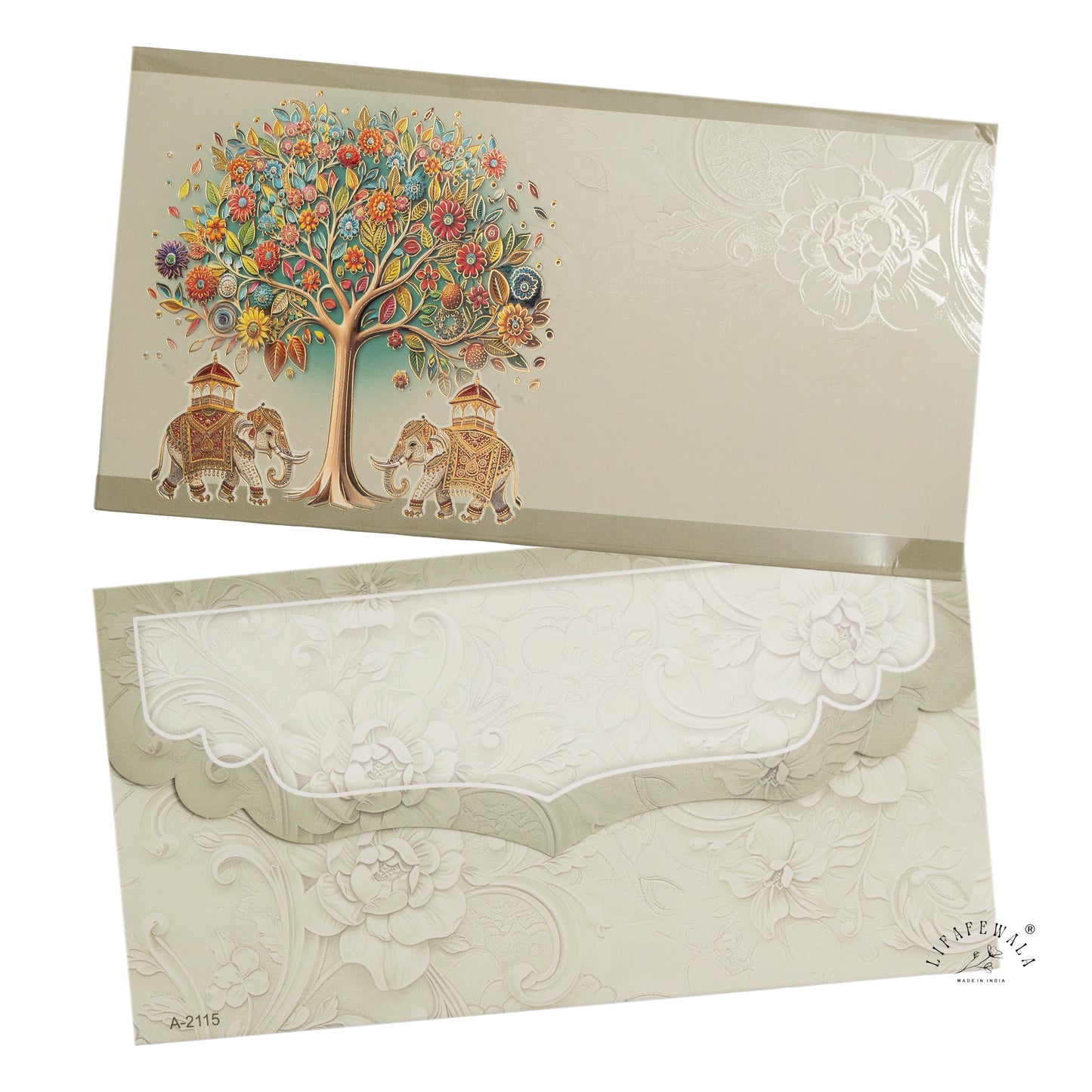 Premium Elephant Design Shagun Envelopes – Stylish 3D Pop Up in Matte Finish with Gold Foil & UV | Lifafewala (Copy)