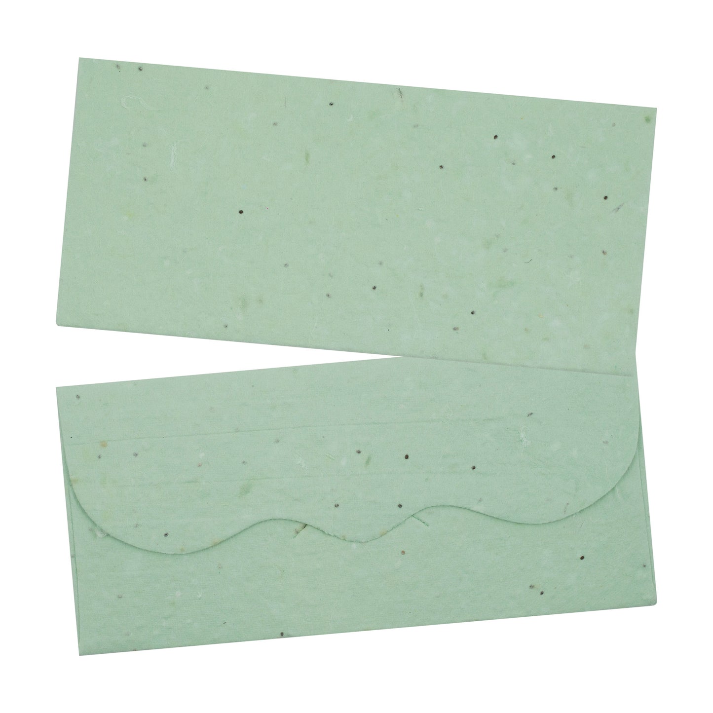 LIFAFEWALA Seed Paper Eco-Friendly Envelopes | Biodegradable Handmade Basil Seed Envelopes (Mint Green, Pack of 20–200)