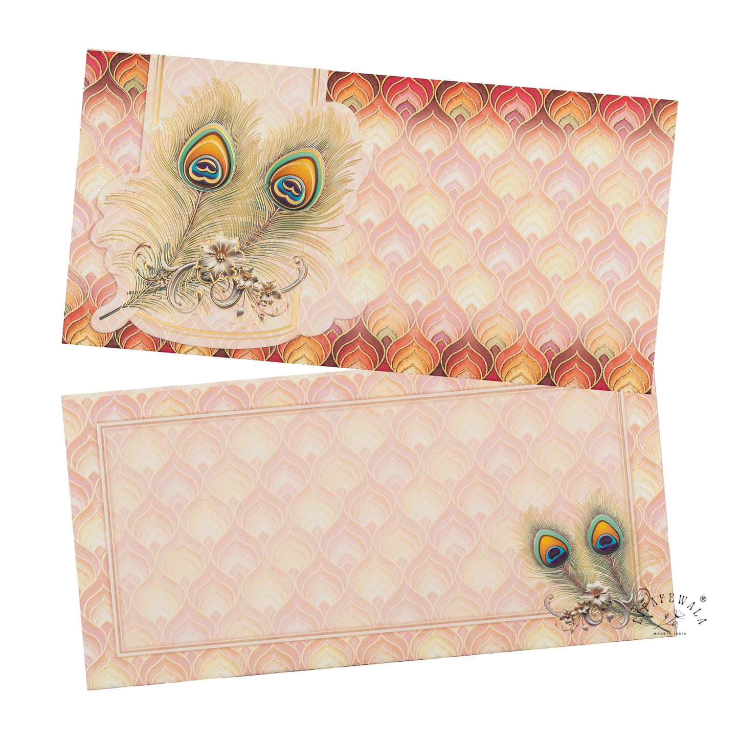 Premium Designer Shagun Envelopes – Stylish 2.5 Fold Matte Finish with Gold Foil & UV | Lifafewala