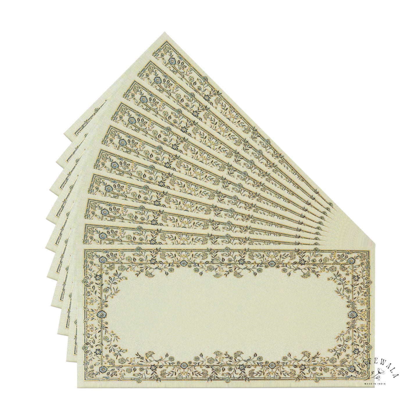 Floral Velvet Finish Gold Foil Shagun Envelopes | LIFAFEWALA (Pack of 20–200)