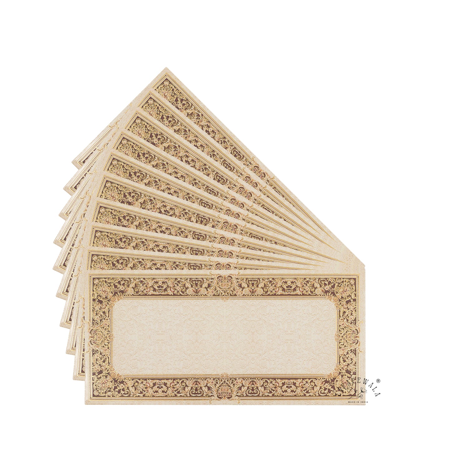 Floral Design Shagun Envelopes – Velvet Finish Gold Foil & UV Tuck Flap Gift Covers | Lifafewala