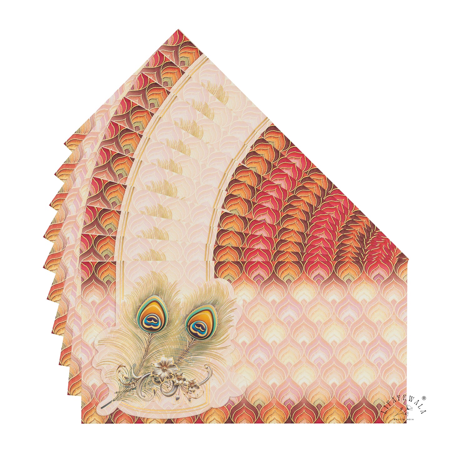 Premium Designer Shagun Envelopes – Stylish 2.5 Fold Matte Finish with Gold Foil & UV | Lifafewala