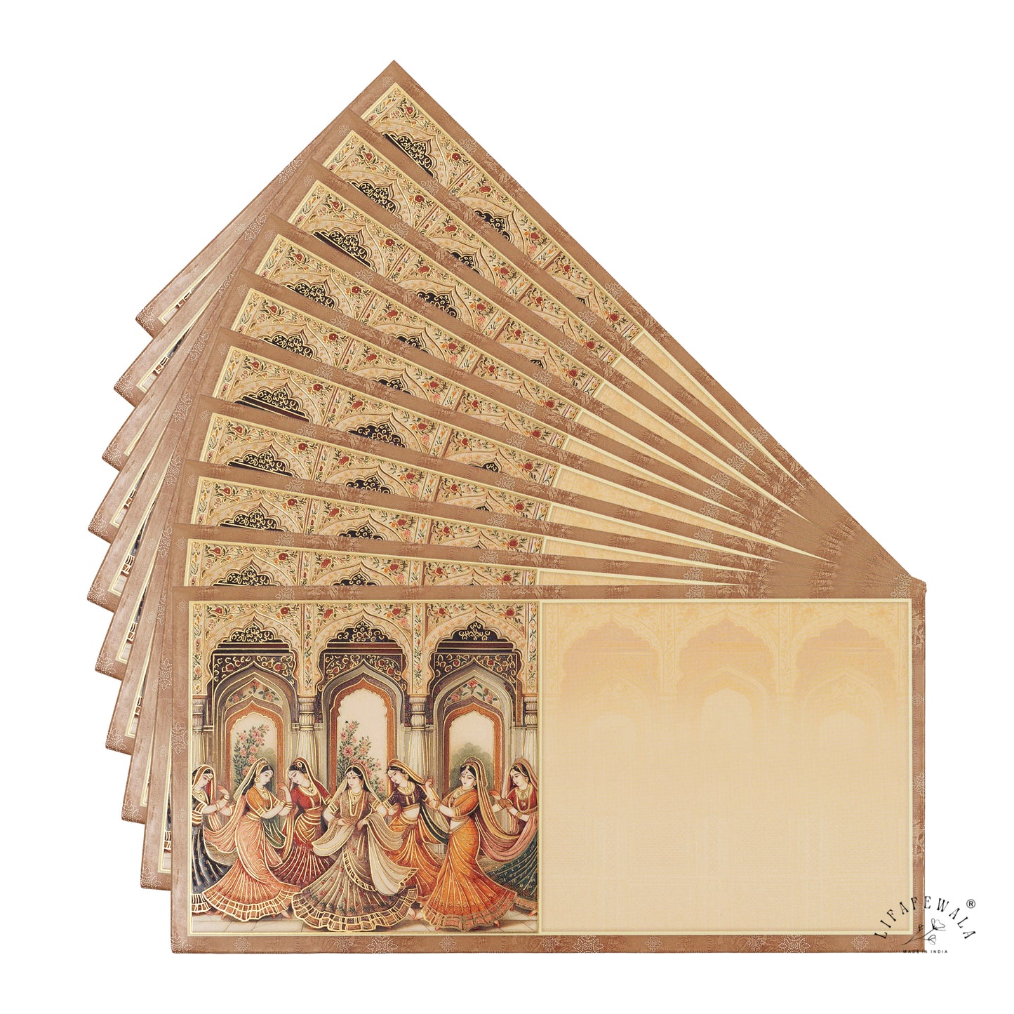 Designer Print Shagun Envelopes – Velvet Feel Gold Foil with UV Finish Wedding Gift Covers | Lifafewala