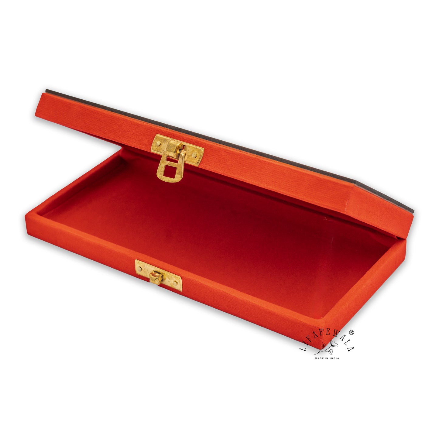 Happy Rakhi Designer Mirror Gaddi Box, Jewellery, Shagun, Cash, Gift Box, Money Envelope for Brother/Sister For Raksha Bandhan in Golden & Red Color– Lifafewala