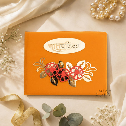 Lifafewala Premium & Traditional Bhat Patrika for Auspicious Wedding Invites |Pack of 1 | (Yellow)