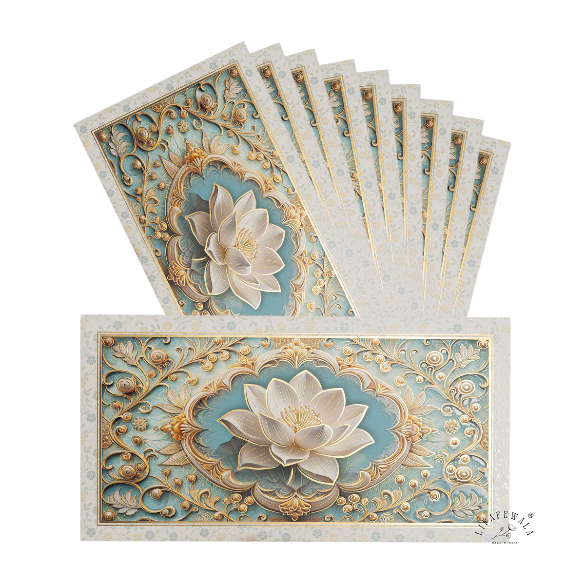 Premium Big Floral Design Shagun Envelopes – Stylish 3D Pop Up in Matte Finish with Gold Foil & UV | Lifafewala