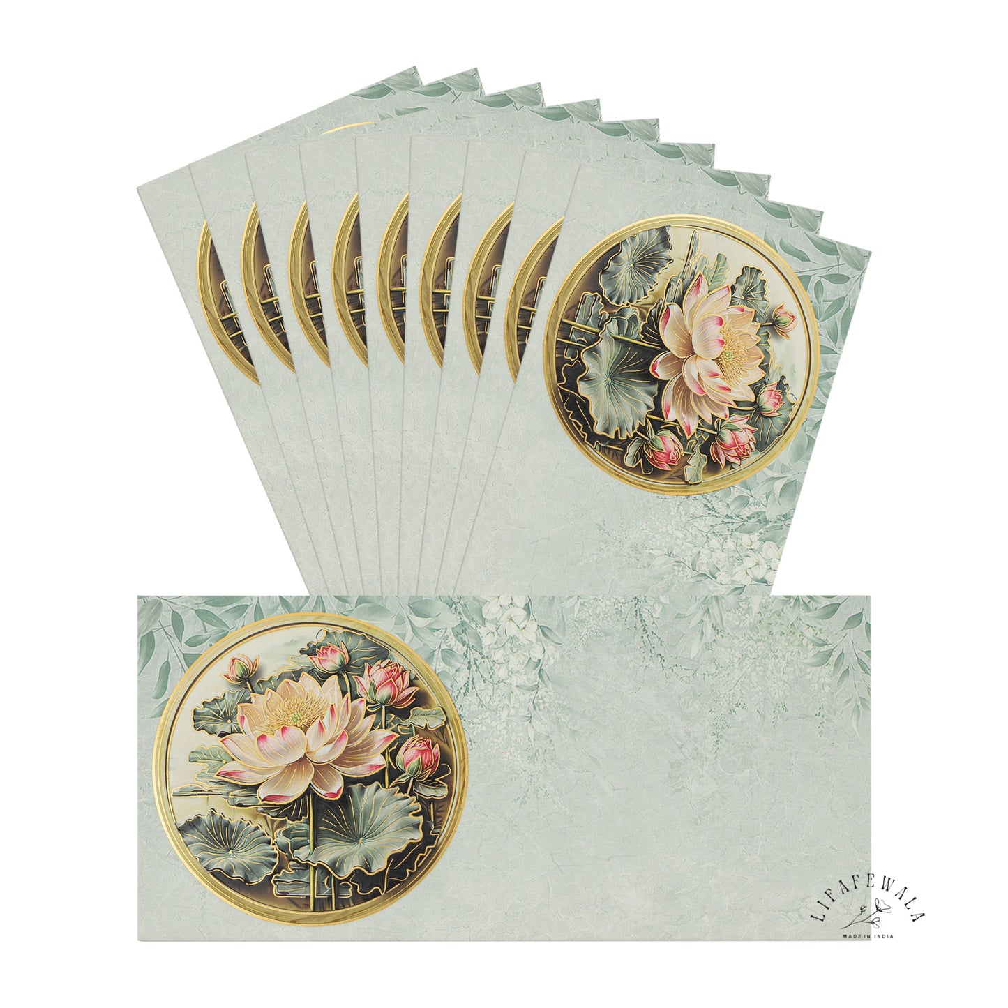 Floral Velvet Finish Gold Foil Shagun Envelopes | LIFAFEWALA (Pack of 20–200)