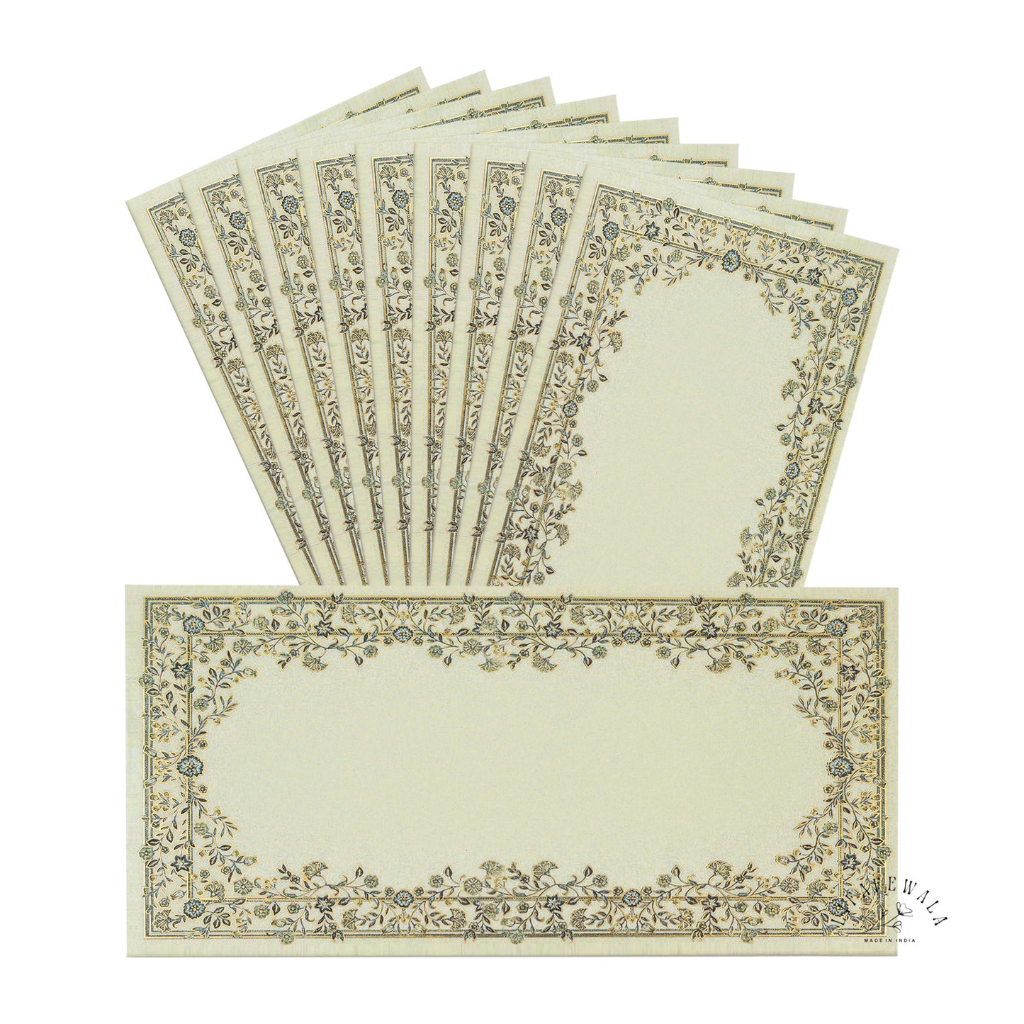 Floral Velvet Finish Gold Foil Shagun Envelopes | LIFAFEWALA (Pack of 20–200)