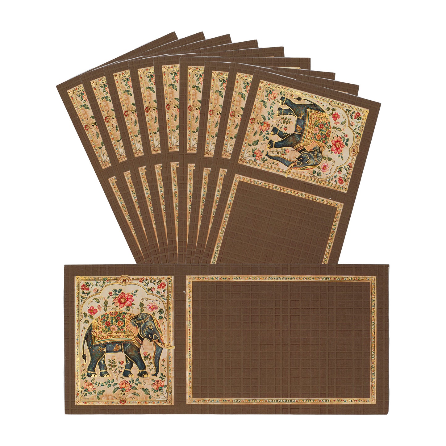 Premium Elephant Design Velvet Envelopes | LIFAFEWALA Shagun Lifafa (Gold Foil, Pack of 20–200)