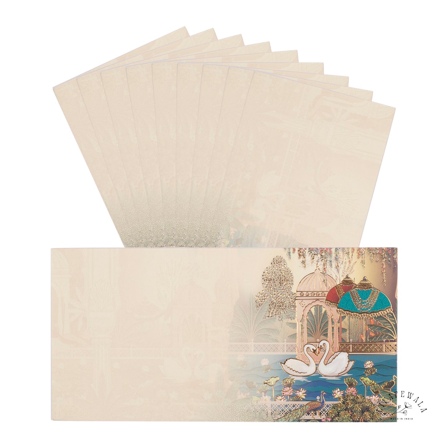 Exclusive Gold Foil Shagun Lifafa | LIFAFEWALA Matte Cream Money Envelopes (Pack of 20–200)