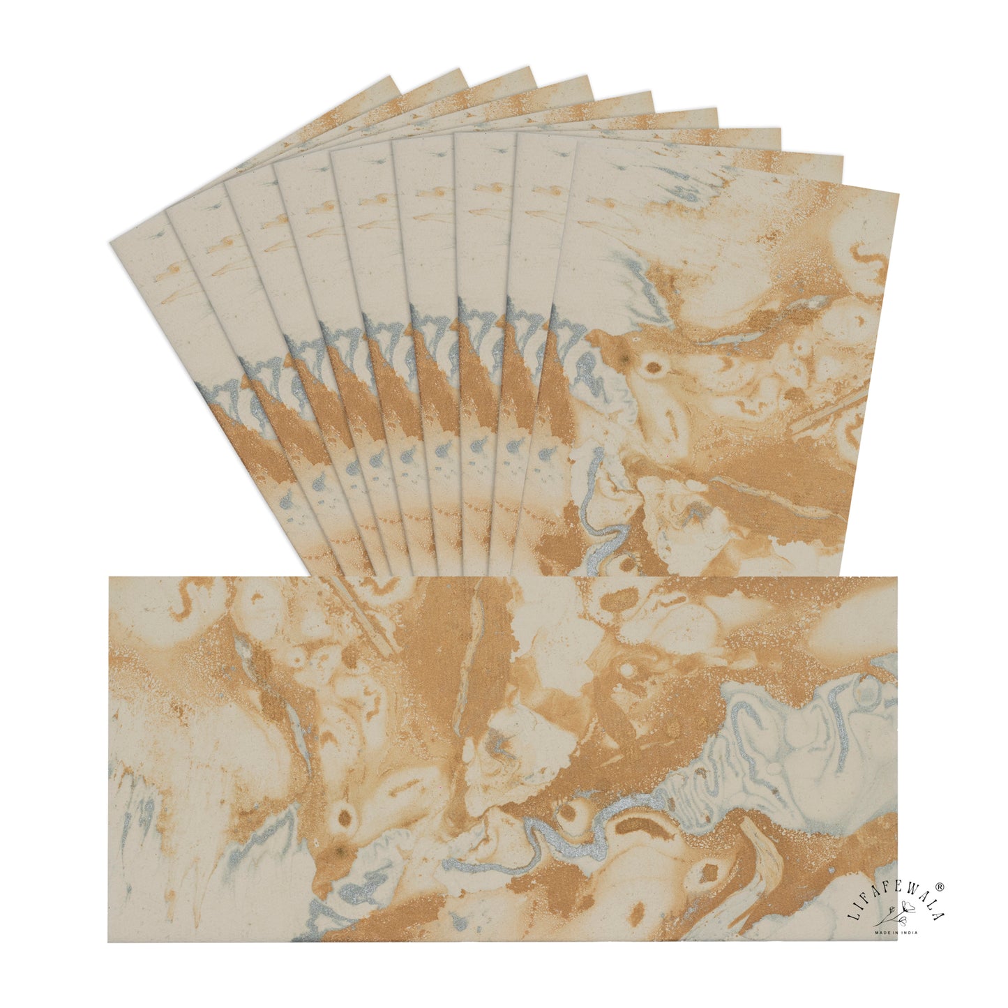 Eco Friendly Handmade Paper Envelopes | LIFAFEWALA (Cream Recycled, Pack of 20-200)