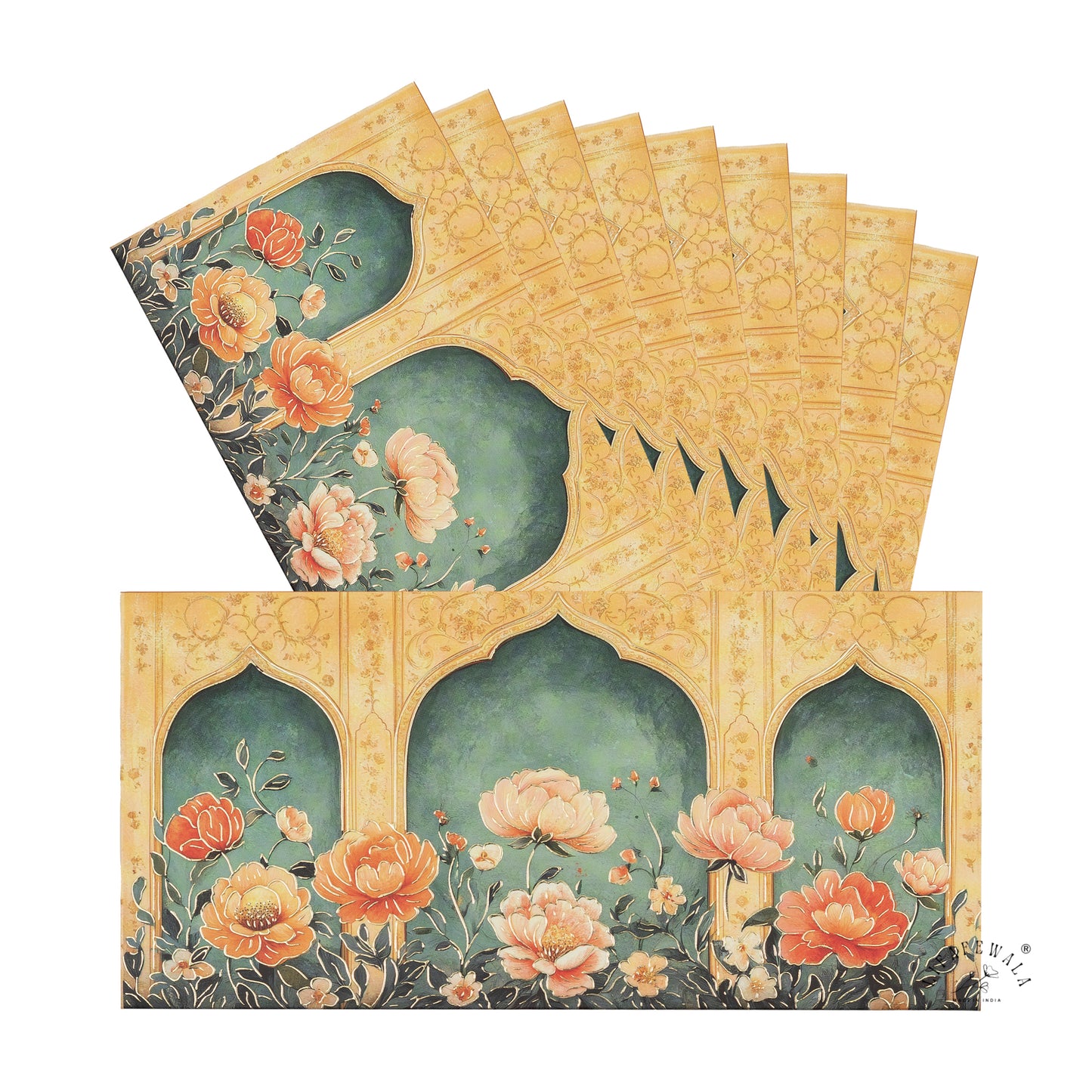 Colourful Designer Shagun Envelopes – Matte Finish Embossed Gold Foil Wedding Gift Covers | Lifafewala