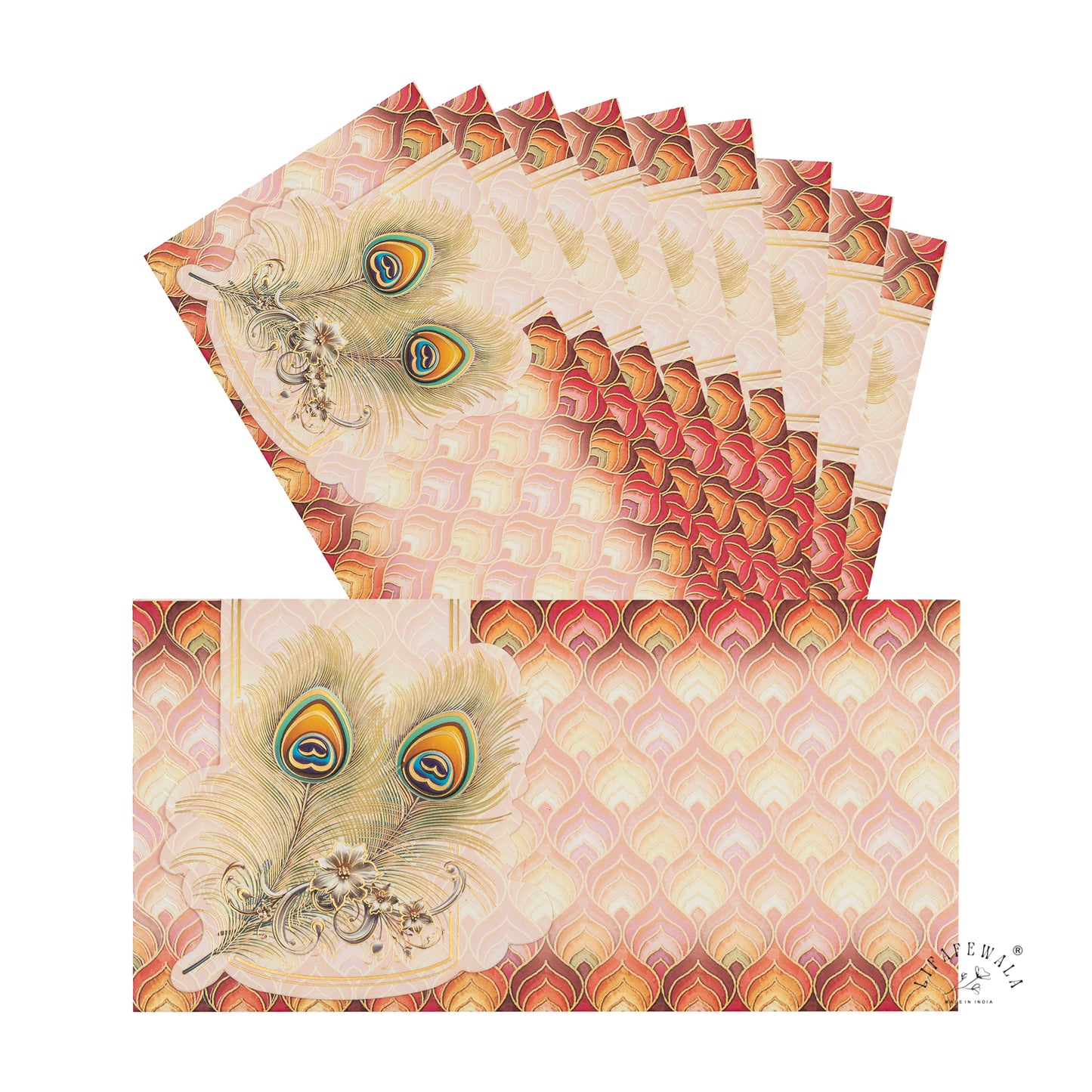 Premium Designer Shagun Envelopes – Stylish 2.5 Fold Matte Finish with Gold Foil & UV | Lifafewala