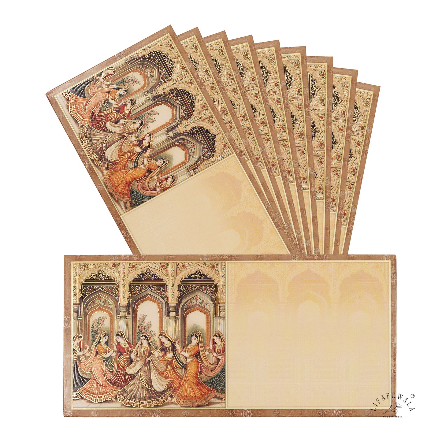 Designer Print Shagun Envelopes – Velvet Feel Gold Foil with UV Finish Wedding Gift Covers | Lifafewala