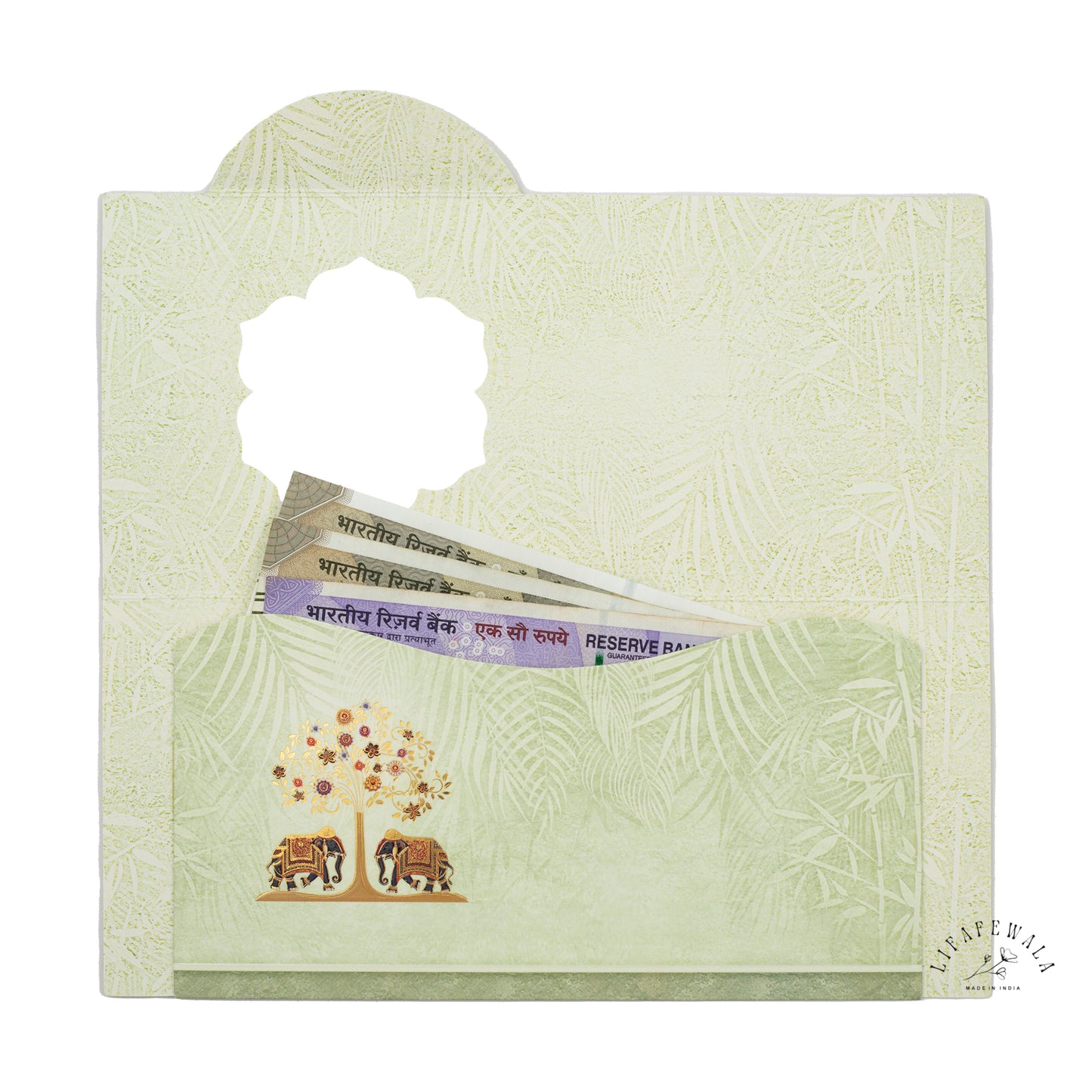 LIFAFEWALA Velvet Elephant Design Jumbo Shagun Envelopes | Gold Foil Premium Cash Lifafa (Pack of 20–200)