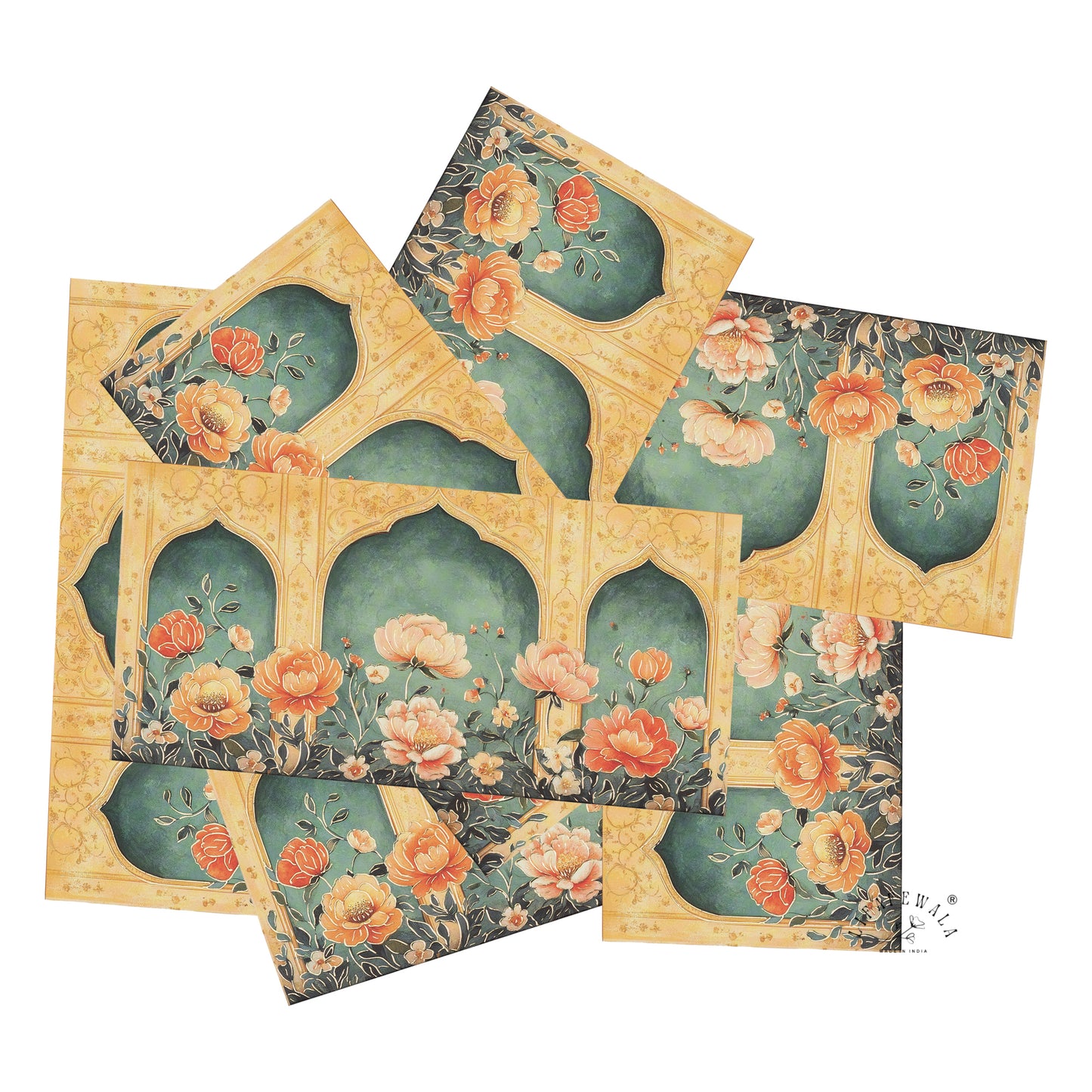 Colourful Designer Shagun Envelopes – Matte Finish Embossed Gold Foil Wedding Gift Covers | Lifafewala