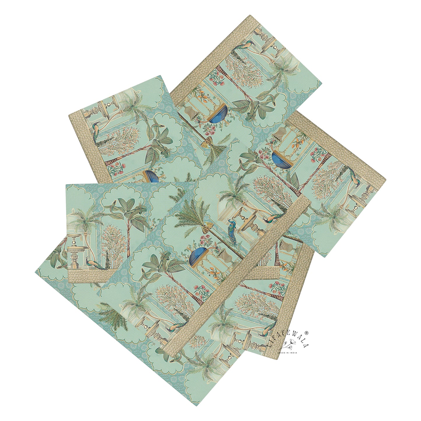 Designer Peacock Shagun Envelopes – Velvet Feel Gold Foil with UV Finish Wedding Gift Covers | Lifafewala