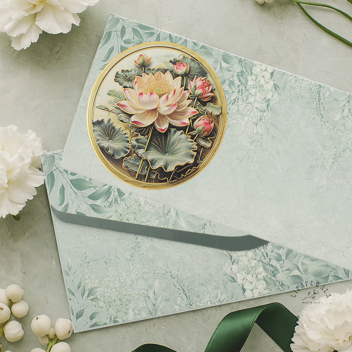 Floral Velvet Finish Gold Foil Shagun Envelopes | LIFAFEWALA (Pack of 20–200)