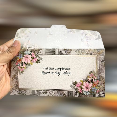 Premium Floral Money Envelopes for Weddings & Festivals – Pack of 20, 50, 100 (Multicolor)