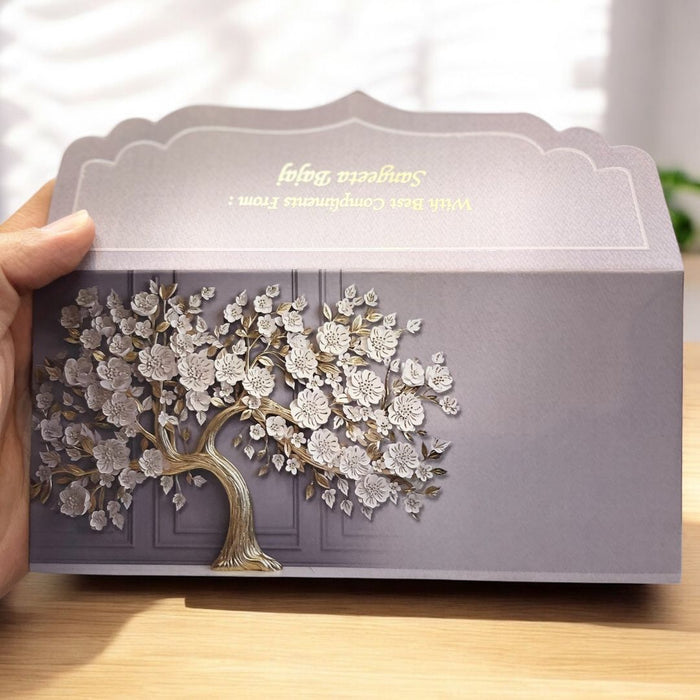 Foil Printed velvet UV shagun envelope by LIFAFEWALA – photo 1 of 4