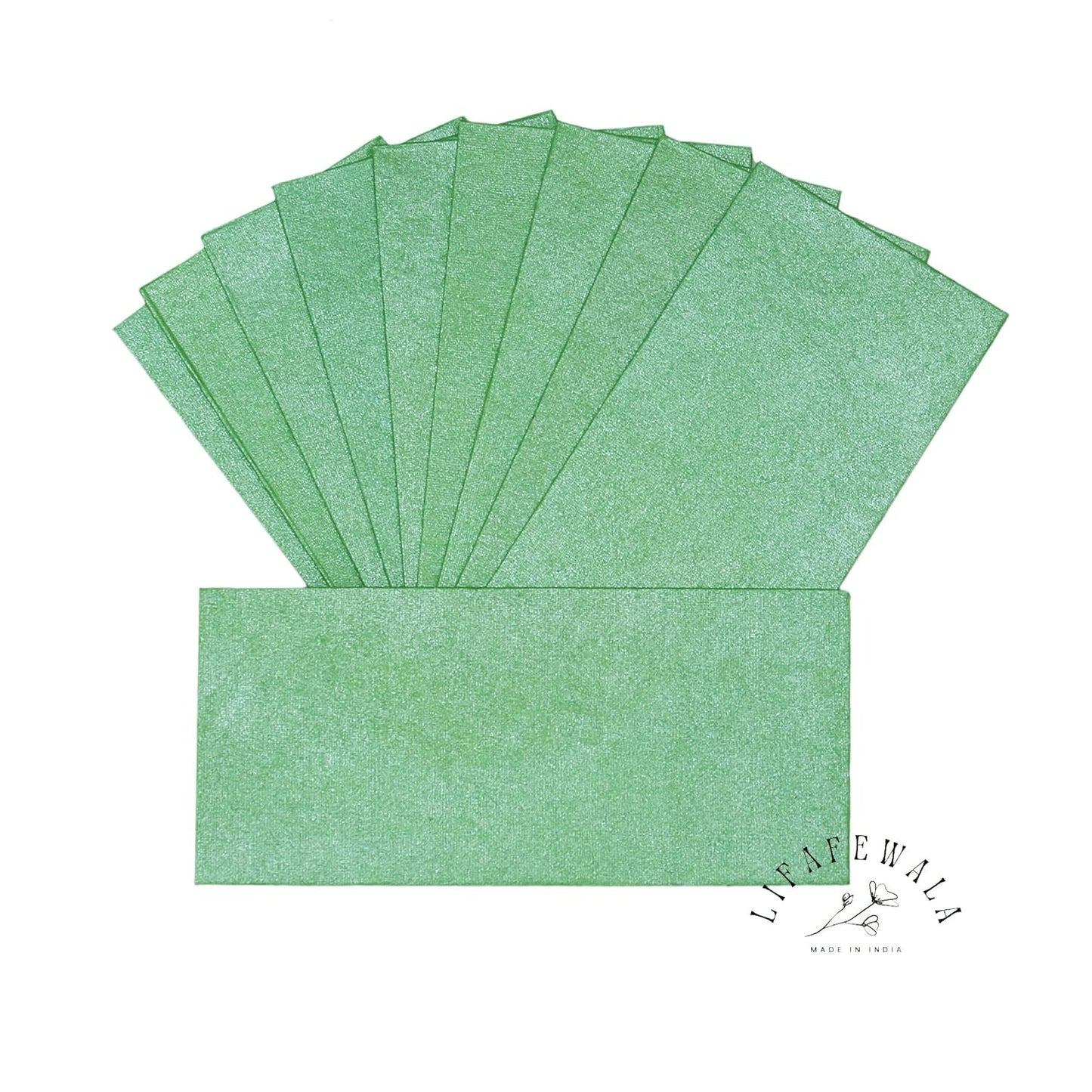 Eco friendly green handmade shagun envelopes pack of 10